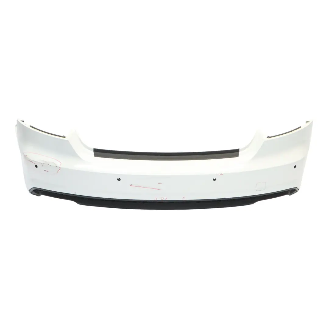 Audi A7 4G8 Rear Bumper Trim Panel Covering Glacier White Pearl - S9R - SKU 4G8807067AQ-MGW1 - Part number 4G8807067AQ