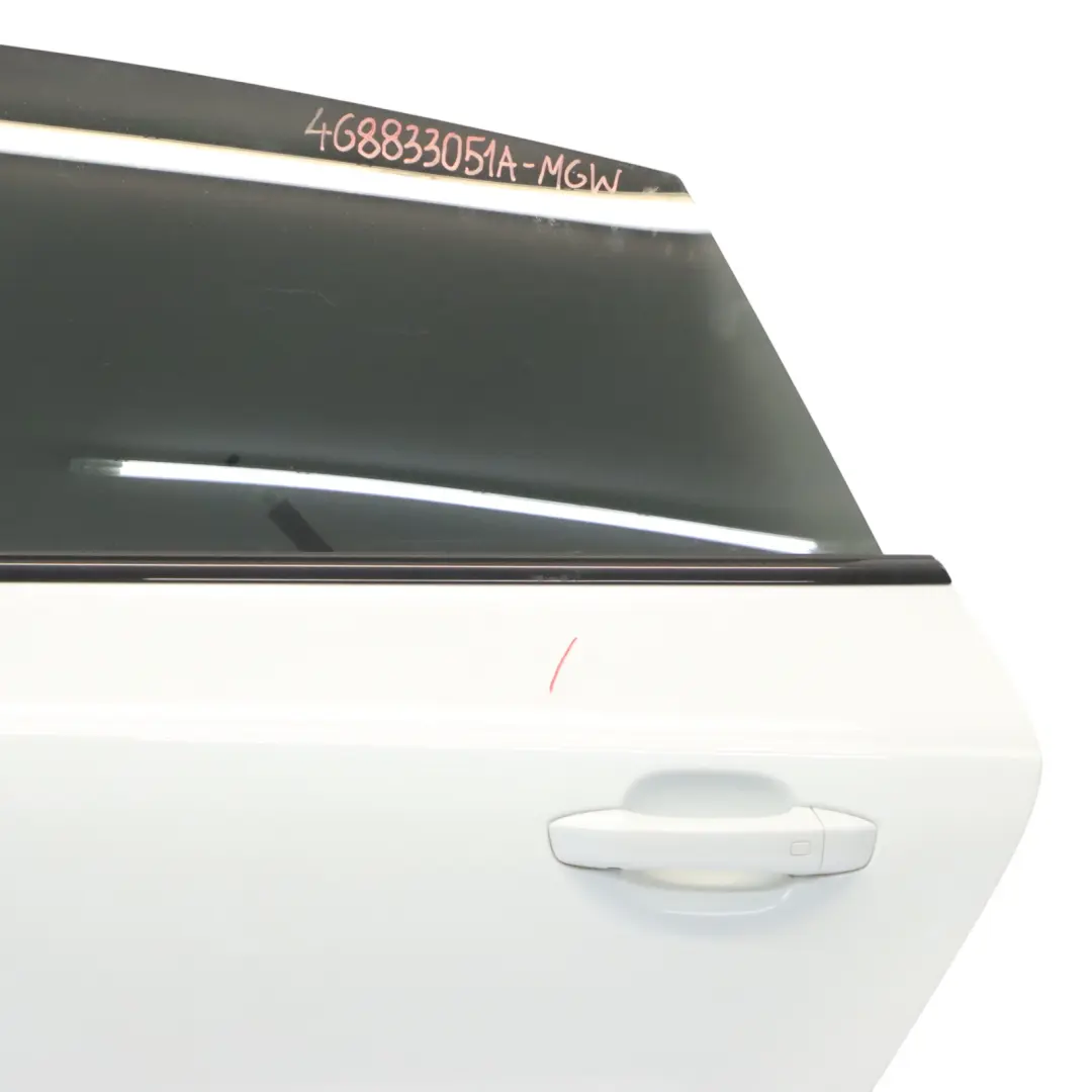 Coque De Porte Arrière Gauche Glacier White Pearl - S9R pour Audi A7 S7 4G à propos du numéro de pièce 4G8833051A Audi A7 S7 4G Coque De Porte Arrière Gauche Glacier White Pearl - S9R - SKU 4G8833051A-MGW - Numéro de pièce 4G8833051A