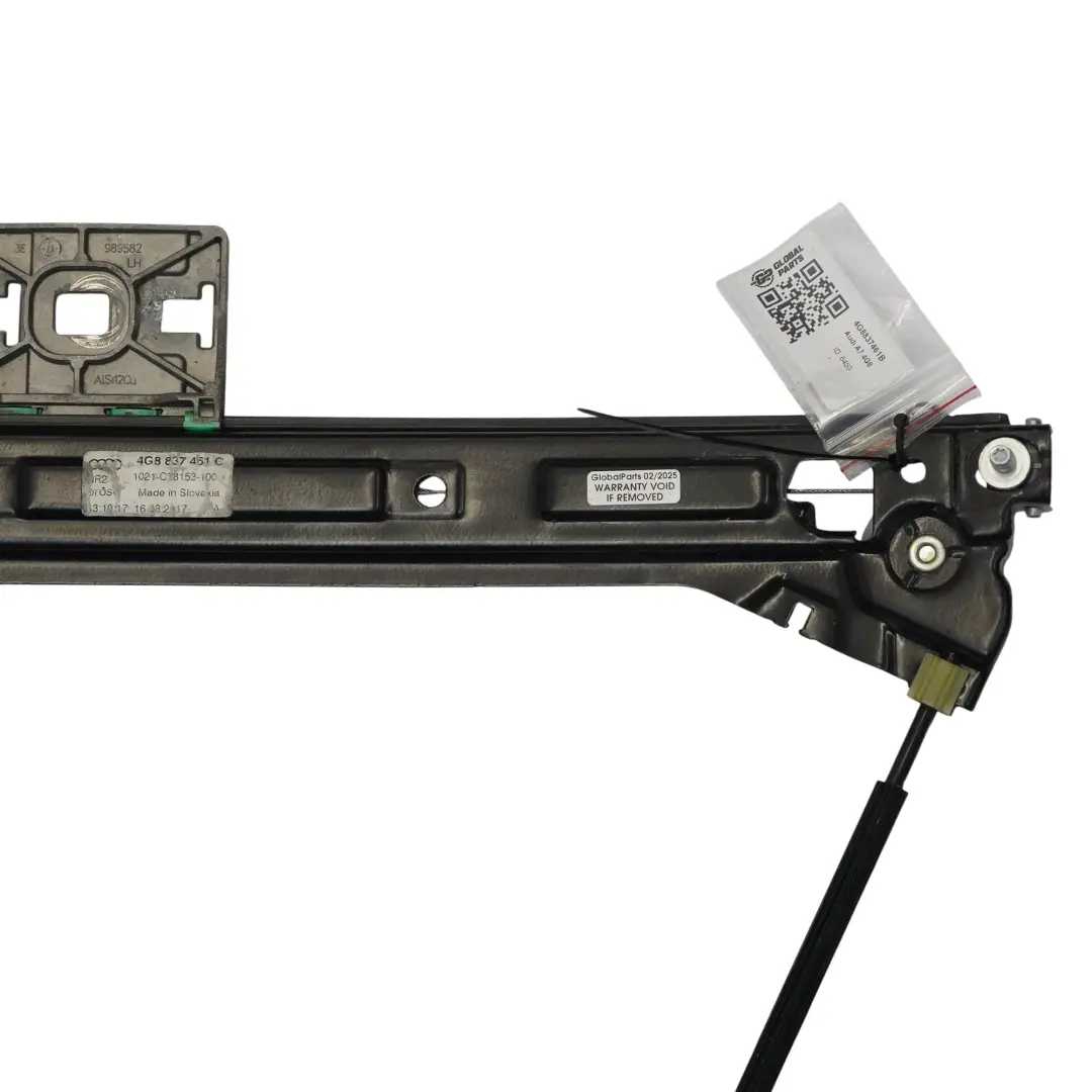 Puerta Delantera Elevalunas Regulador Mecanismo Izquierdo para Audi A7 4G con número de pieza 4G8837461B Audi A7 4G Puerta Delantera Elevalunas Regulador Mecanismo Izquierdo - SKU 4G8837461B - Número de pieza 4G8837461B