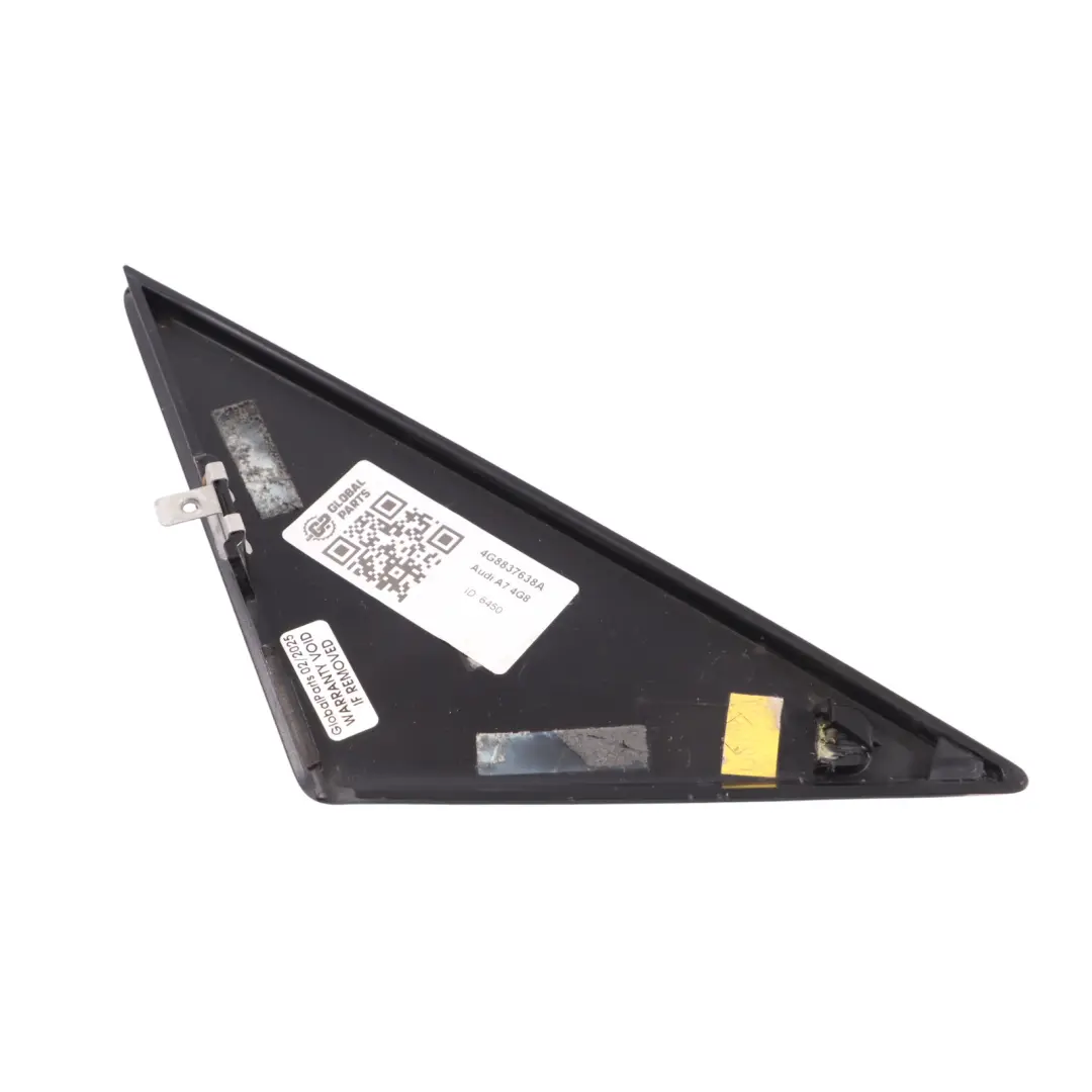 Copertura Triangolare Porta Nero Anteriore Destro per Audi S7 4G con numero di parte 4G8837638A Audi S7 4G Copertura Triangolare Porta Nero Anteriore Destro - SKU 4G8837638A - Numero di parte 4G8837638A