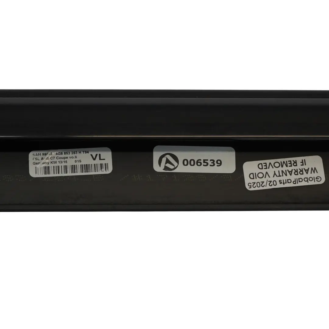 Audi A7 4G Front Window Seal Door Strip Glosy Black Moulding Left N/S - SKU 4G8853283H - Part number 4G8853283H