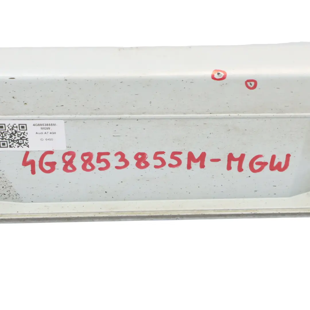 Audi A7 4G8 Cache De Seuil De Porte Latéral Gauche Glacier White S9R - SKU 4G8853855M-MGW - Numéro de pièce 4G8853855M