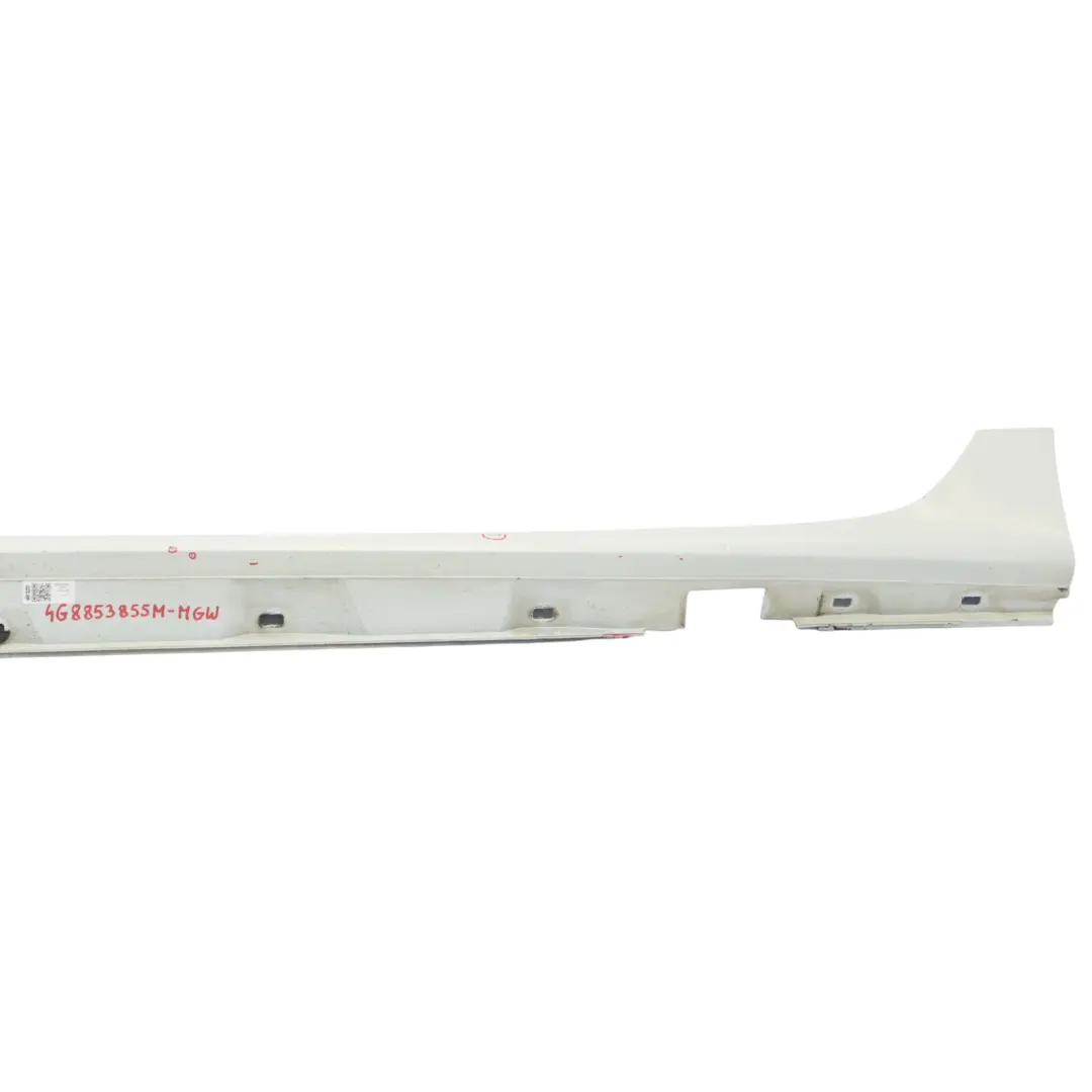 4G8 Faldón Cubre Umbral Puerta Izquierdo Glacier White - S9R para Audi A7 con número de pieza 4G8853855M Audi A7 4G8 Faldón Cubre Umbral Puerta Izquierdo Glacier White - S9R - SKU 4G8853855M-MGW - Número de pieza 4G8853855M