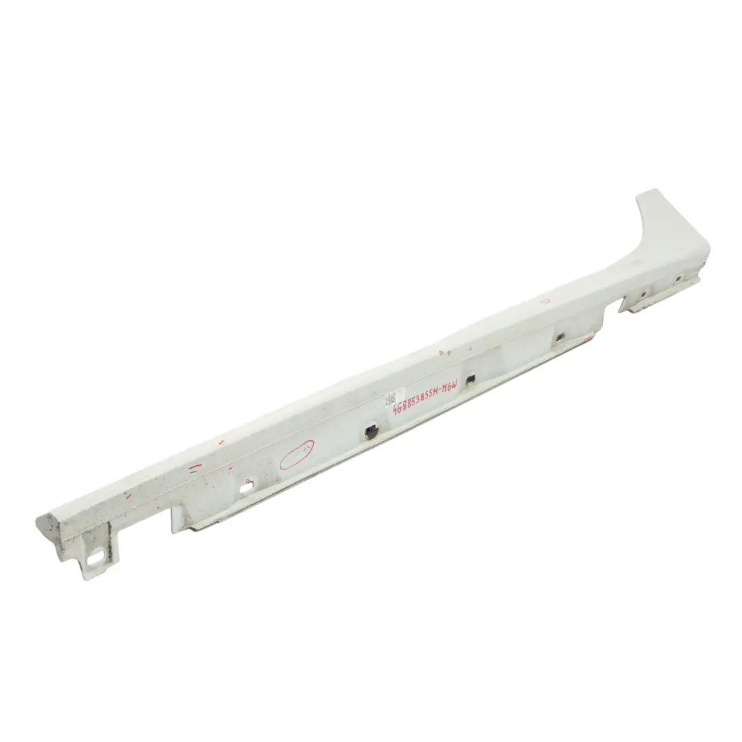 Audi A7 4G8 Faldón Cubre Umbral Puerta Izquierdo Glacier White - S9R - SKU 4G8853855M-MGW - Número de pieza 4G8853855M