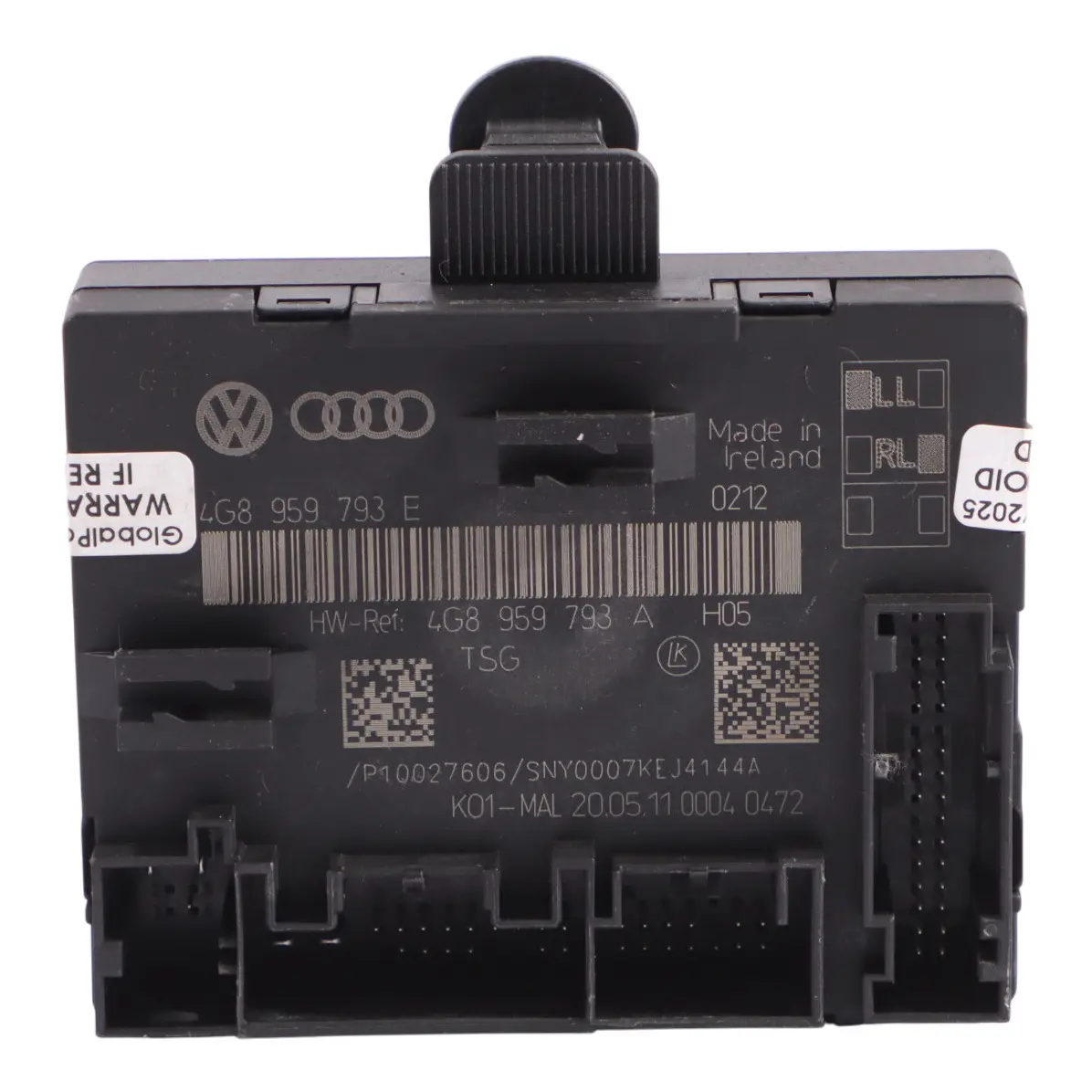 Audi A6 C7 Front Door Control Module Unit ECU Driver's Side 4G8959793E