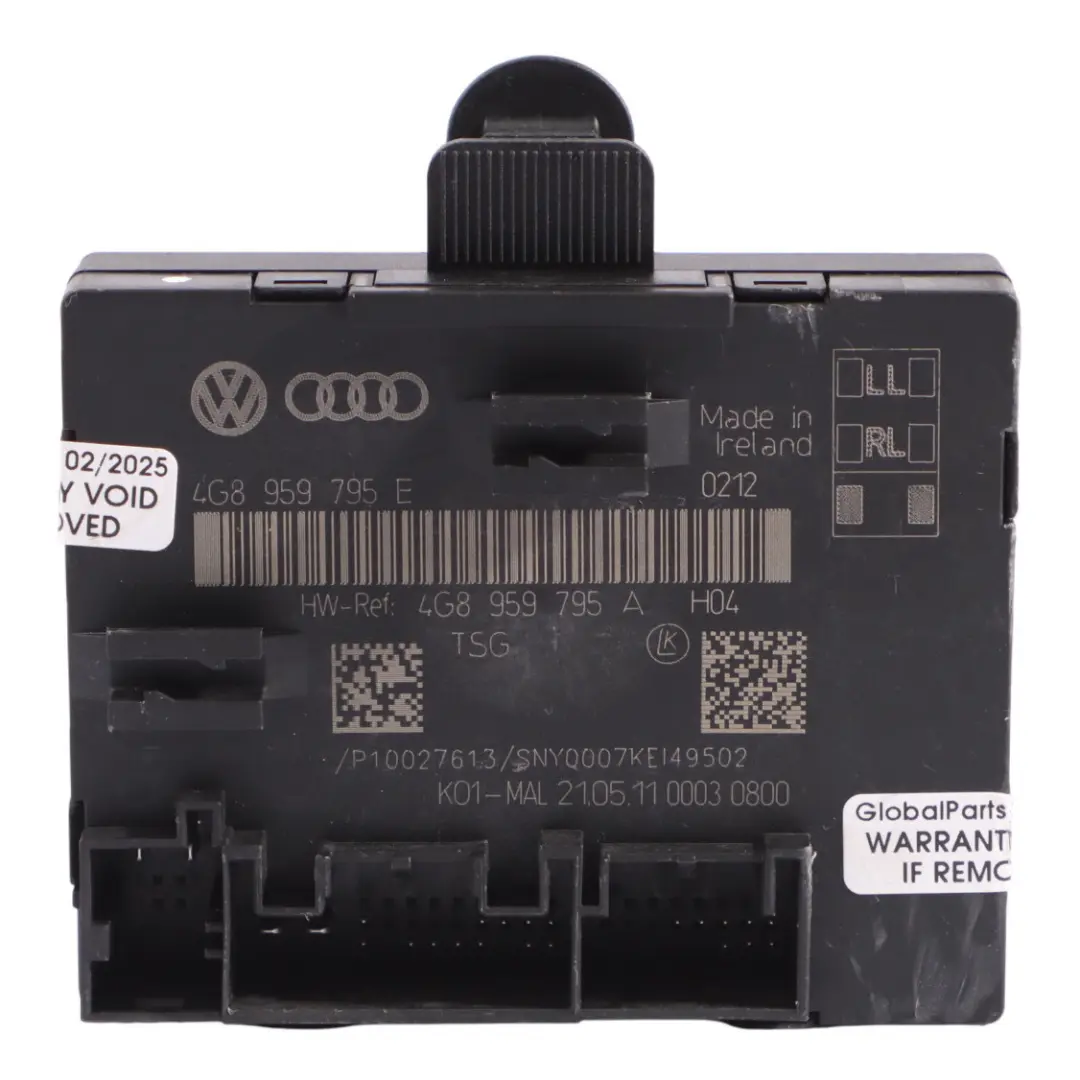Hinter Tür Steuermodul Einheit ECU Links Rechts für Audi A6 C7 mit Teilenummer 4G8959795E Audi A6 C7 Hinter Tür Steuermodul Einheit ECU Links Rechts - SKU 4G8959795E - Teilenummer 4G8959795E