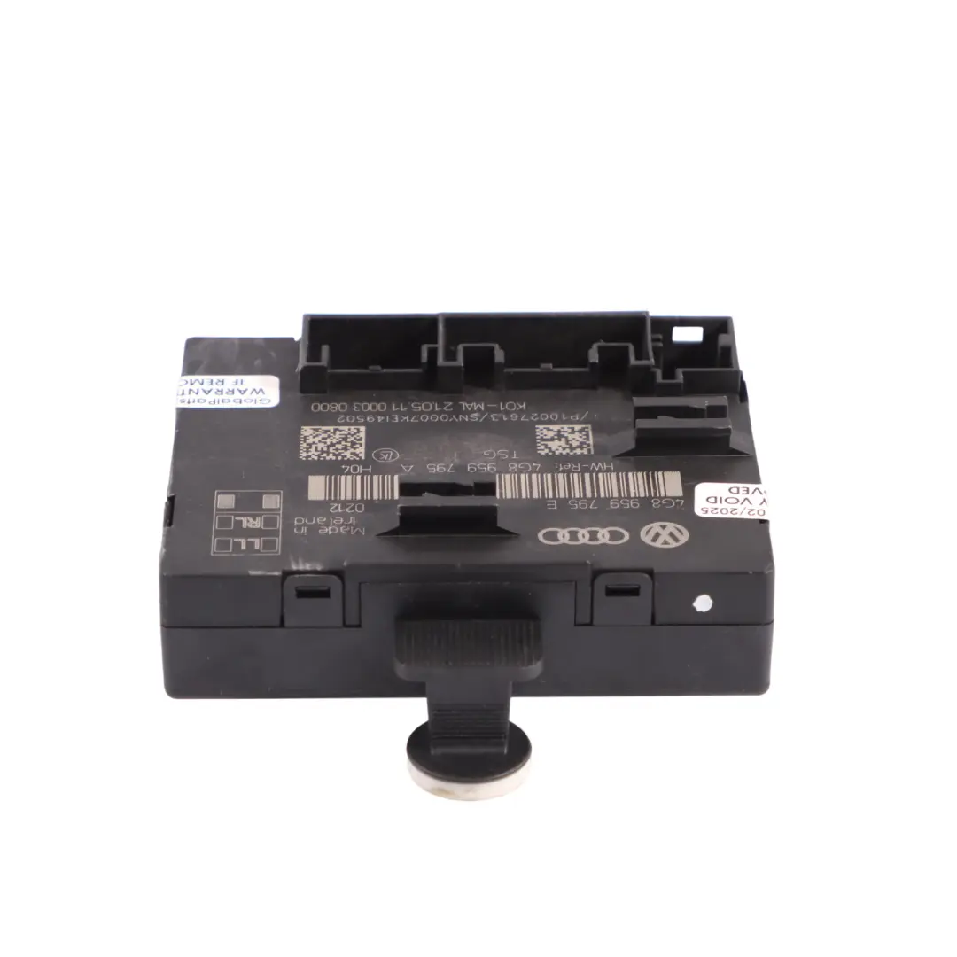 Door Control Module Unit ECU Left para Audi A6 C7 Rear con número de pieza 4G8959795E Audi A6 C7 Rear Door Control Module Unit ECU Left - SKU 4G8959795E - Número de pieza 4G8959795E