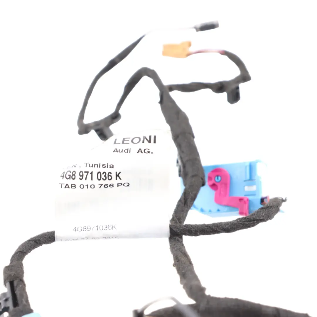 4G8 Arnés De La Puerta Delantera Cable Cableado Lado Pasajero para Audi A7 con número de pieza 4G8971036K Audi A7 4G8 Arnés De La Puerta Delantera Cable Cableado Lado Pasajero - SKU 4G8971036K - Número de pieza 4G8971036K