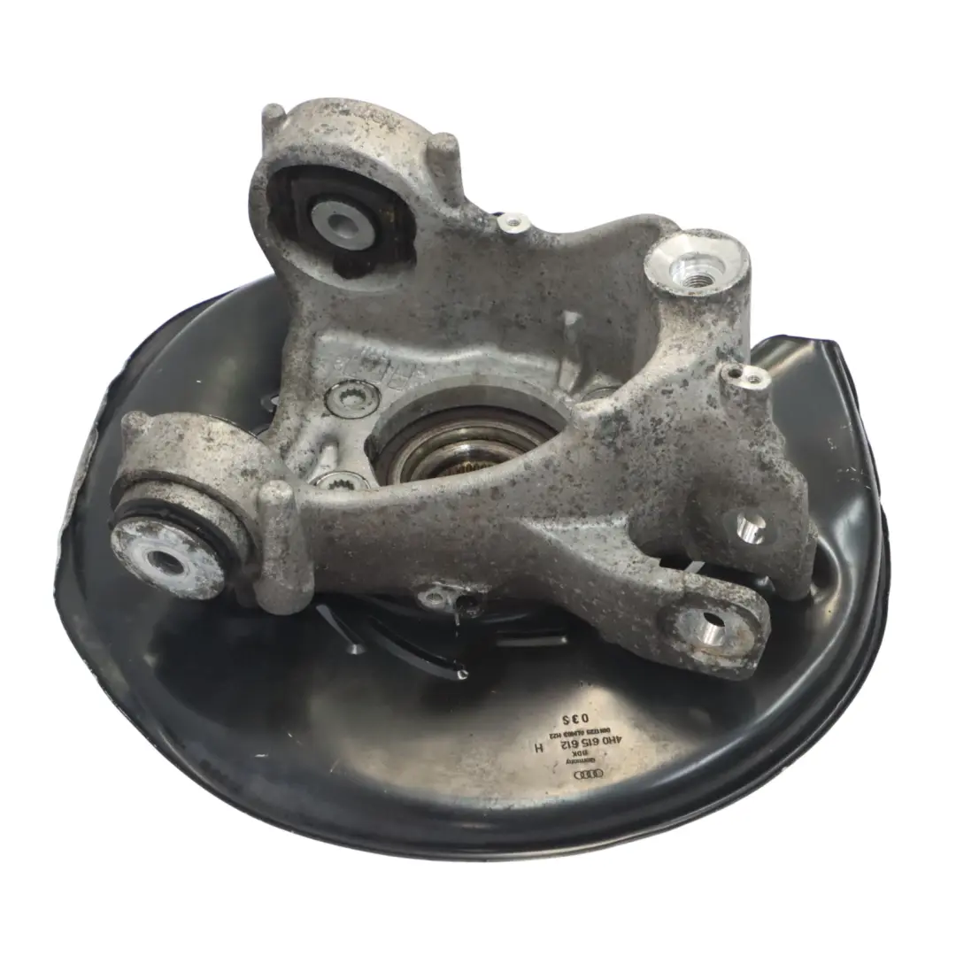 Radträger hinten rechts Radnabenhalter Bremsscheibenplatte für Audi A8 4H mit Teilenummer 4H0505432D Audi A8 4H Radträger hinten rechts Radnabenhalter Bremsscheibenplatte - SKU 4H0505432D - Teilenummer 4H0505432D