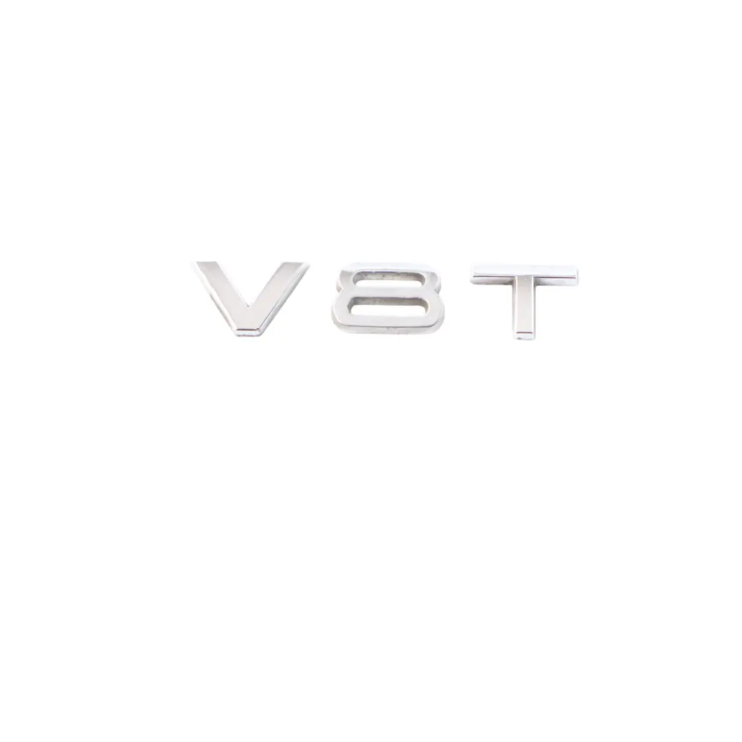 Audi A8L 4H Side Wing Fender V8T Emblem Badge Chrome - SKU 4H0853601 - Part number 4H0853601