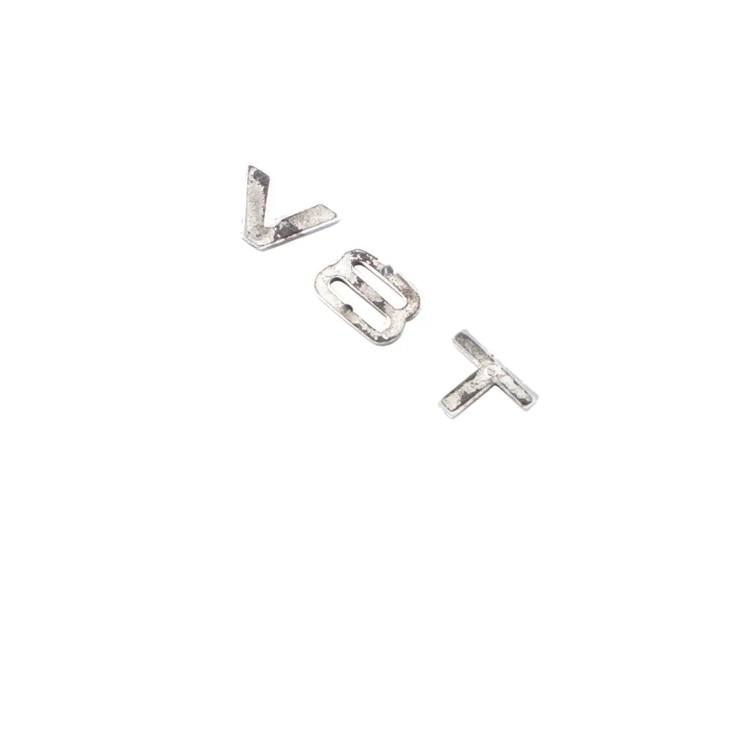 A8L 4H Side Wing Fender V8T Emblem Badge Chrome to Audi with Part number 4H0853601 Audi A8L 4H Side Wing Fender V8T Emblem Badge Chrome - SKU 4H0853601 - Part number 4H0853601
