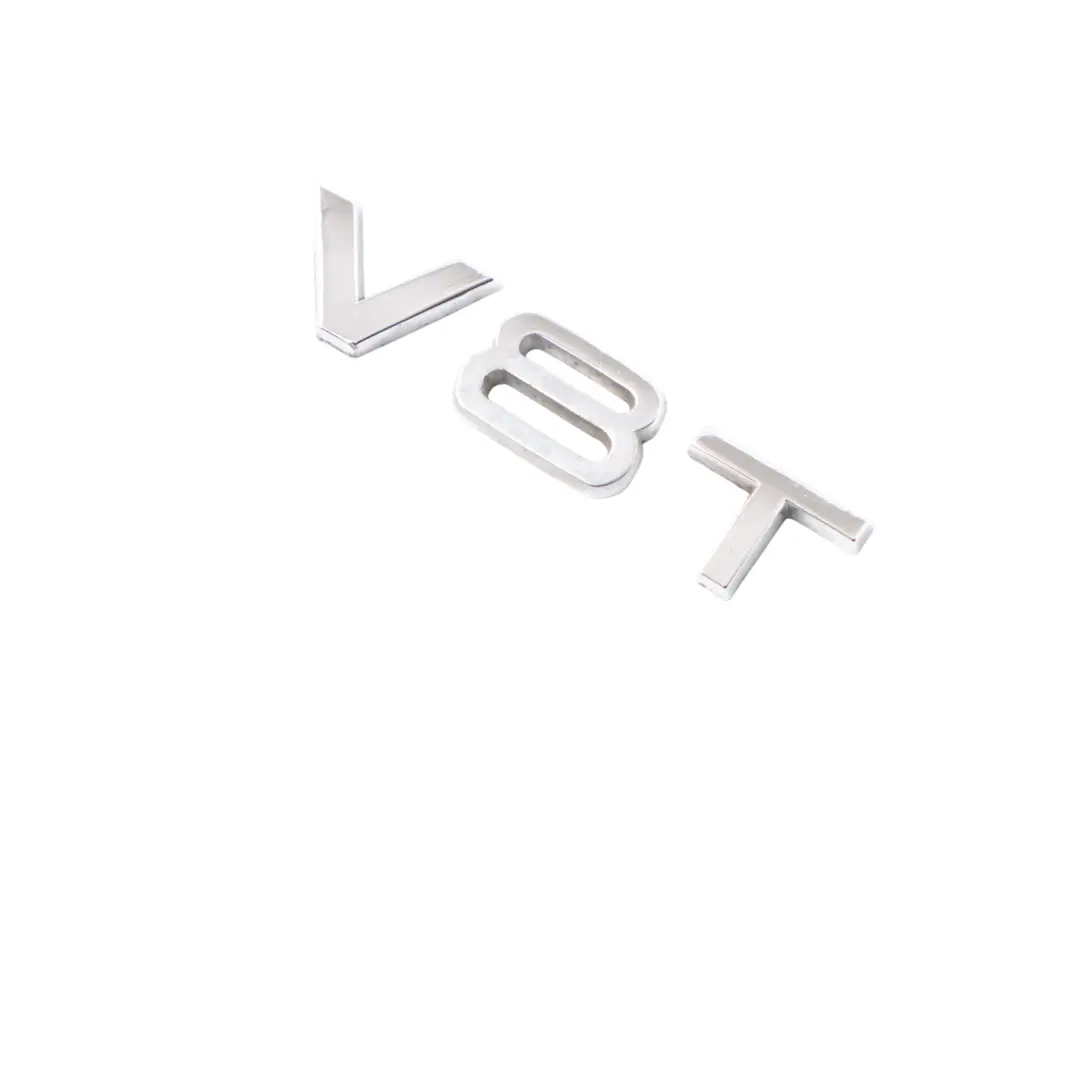 A8L 4H Side Wing Fender V8T Emblem Badge Chrome to Audi with Part number 4H0853601 Audi A8L 4H Side Wing Fender V8T Emblem Badge Chrome - SKU 4H0853601 - Part number 4H0853601