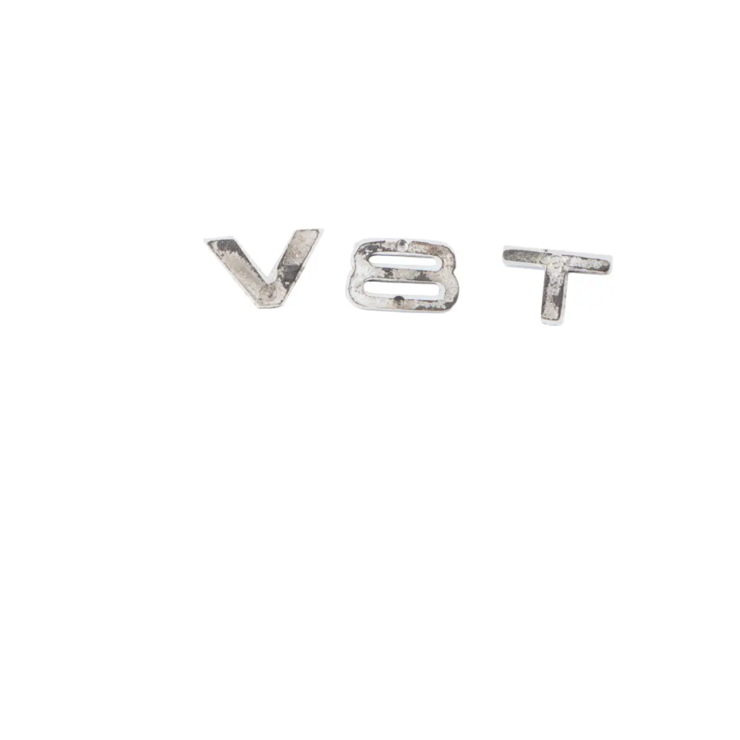A8L 4H Side Wing Fender V8T Emblem Badge Chrome to Audi with Part number 4H0853601 Audi A8L 4H Side Wing Fender V8T Emblem Badge Chrome - SKU 4H0853601 - Part number 4H0853601