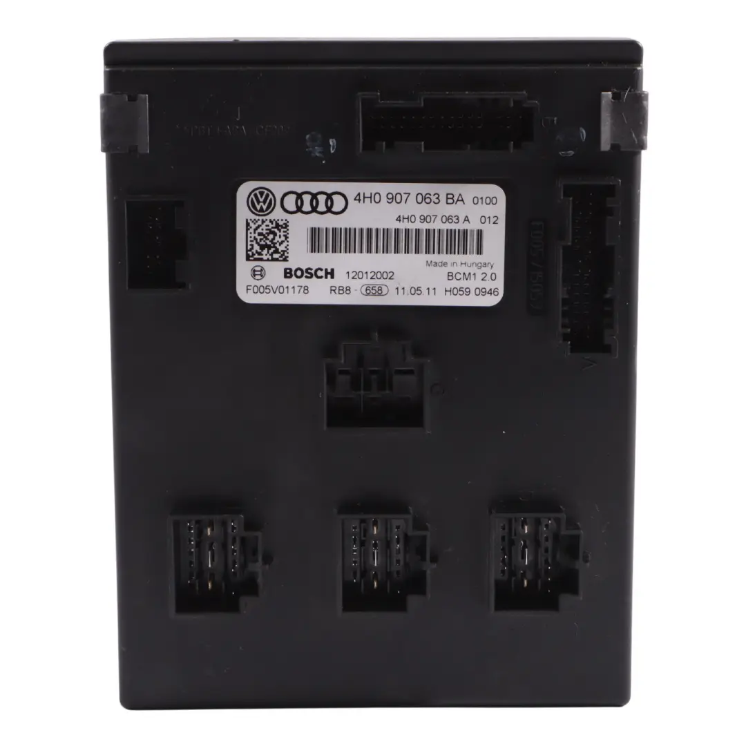 Audi A6 C7 Module Commande Carrosserie BCM Alimentation Embarquée - SKU 4H0907063BA - Numéro de pièce 4H0907063BA