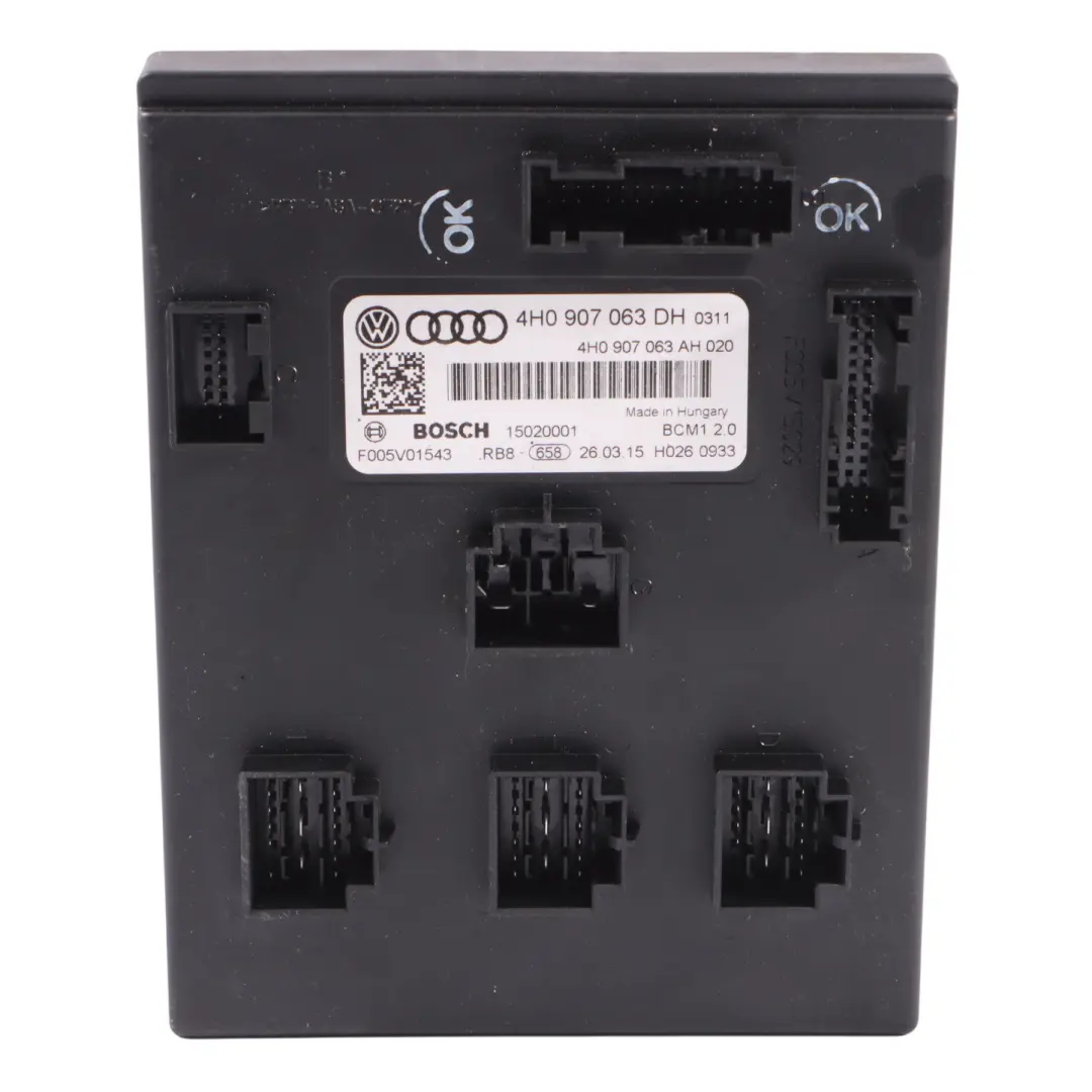 4G8 Module De Commande De Carrosserie BCM ECU pour Audi A7 à propos du numéro de pièce 4H0907063DH Audi A7 4G8 Module De Commande De Carrosserie BCM ECU - SKU 4H0907063DH - Numéro de pièce 4H0907063DH