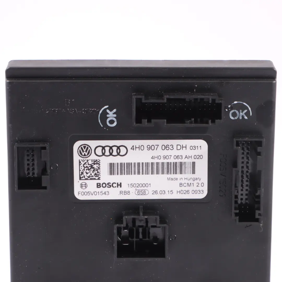 4G8 BCM Unidad De Control De La Carrocería ECU para Audi A7 con número de pieza 4H0907063DH Audi A7 4G8 BCM Unidad De Control De La Carrocería ECU - SKU 4H0907063DH - Número de pieza 4H0907063DH