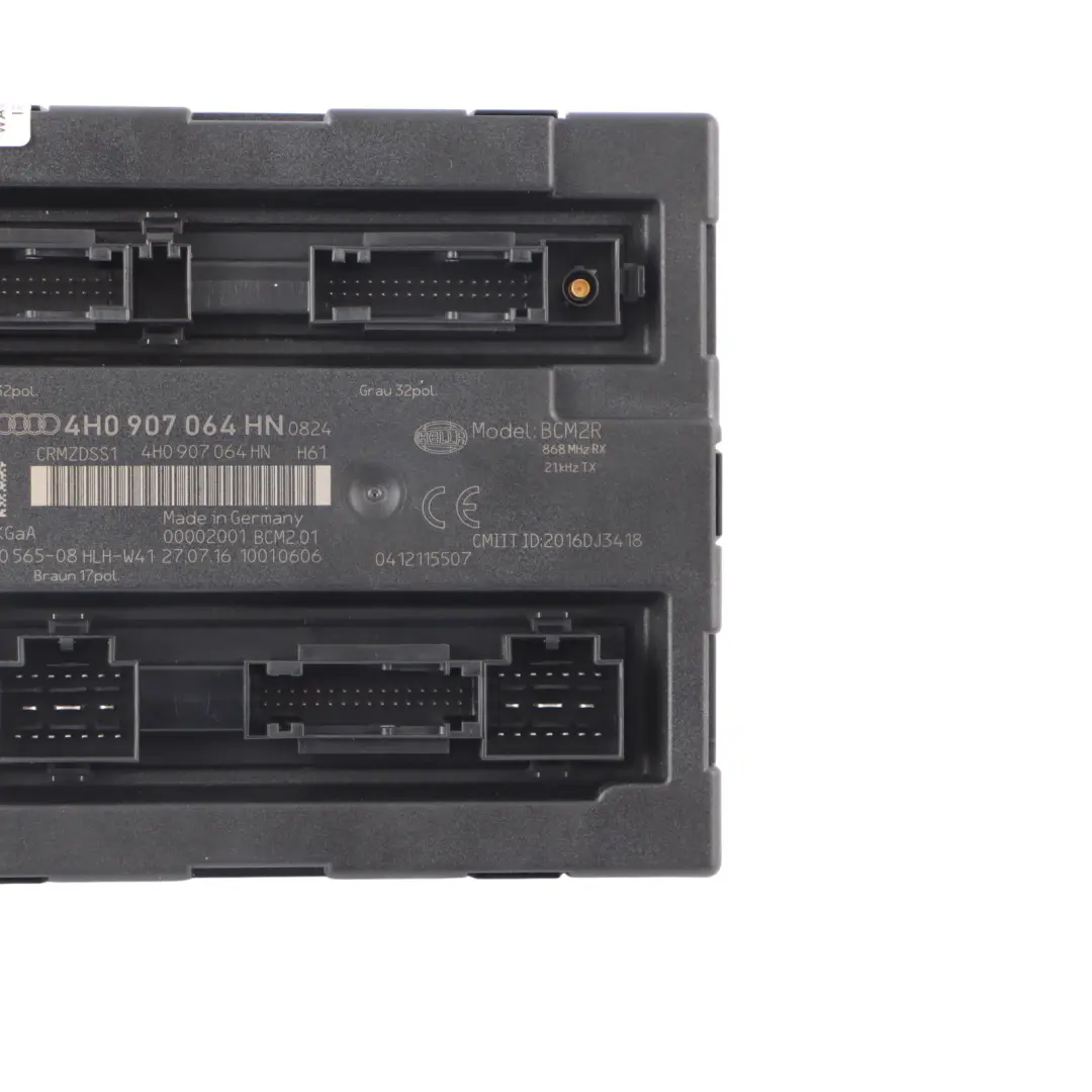 Body Control Module Audi A6 C7 A7 4G Comfort BCM Unit to with Part number 4H0907064HN Body Control Module Audi A6 C7 A7 4G Comfort BCM Unit - SKU 4H0907064HN - Part number 4H0907064HN