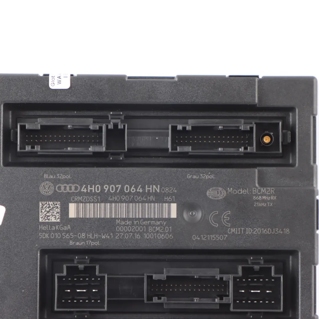 Body Control Module Audi A6 C7 A7 4G Comfort BCM Unit to with Part number 4H0907064HN Body Control Module Audi A6 C7 A7 4G Comfort BCM Unit - SKU 4H0907064HN - Part number 4H0907064HN