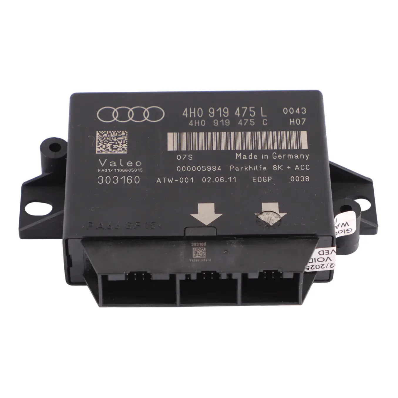 Audi A6 C7 PDC Parking Distance Control Module Unit ECU 4H0919475L