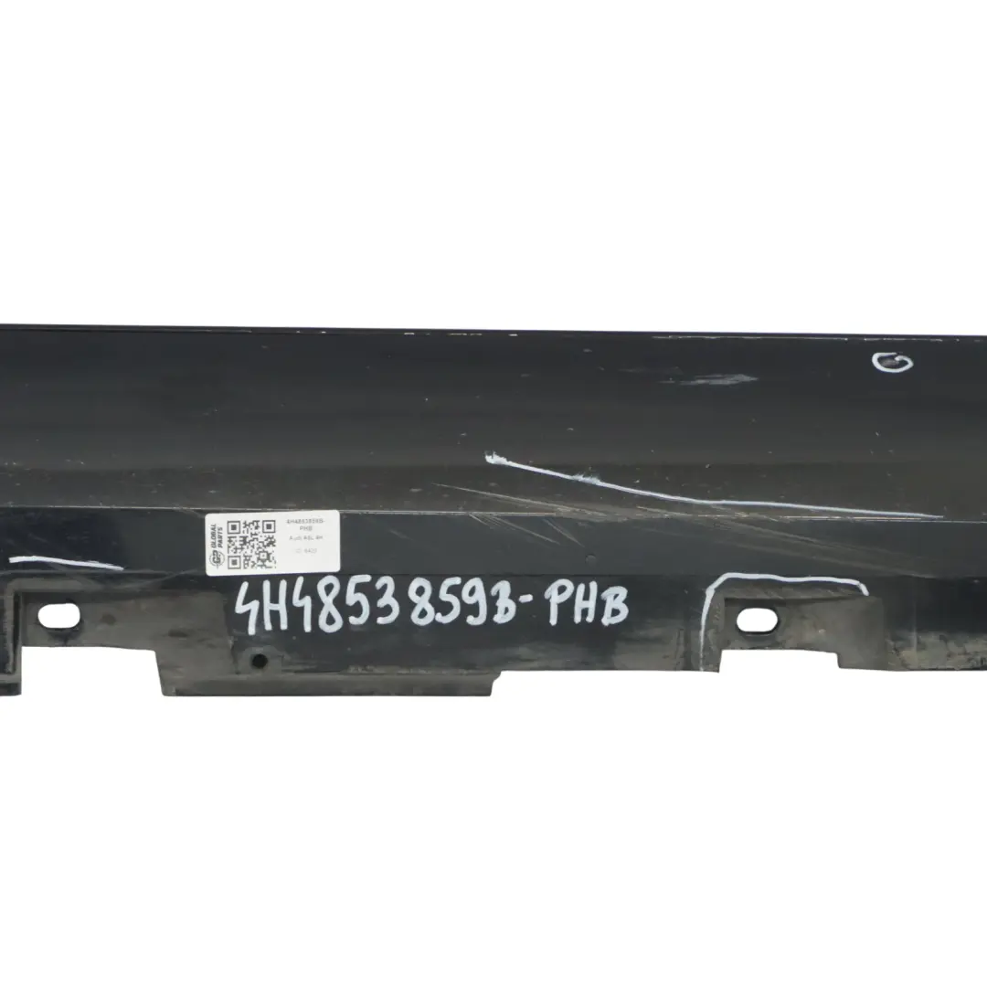Panneau de recouvrement latérale gauche Phantom Black - Z9Y pour Audi A8 4H à propos du numéro de pièce 4H4853859B Audi A8 4H Panneau de recouvrement latérale gauche Phantom Black - Z9Y - SKU 4H4853859B-PHB - Numéro de pièce 4H4853859B