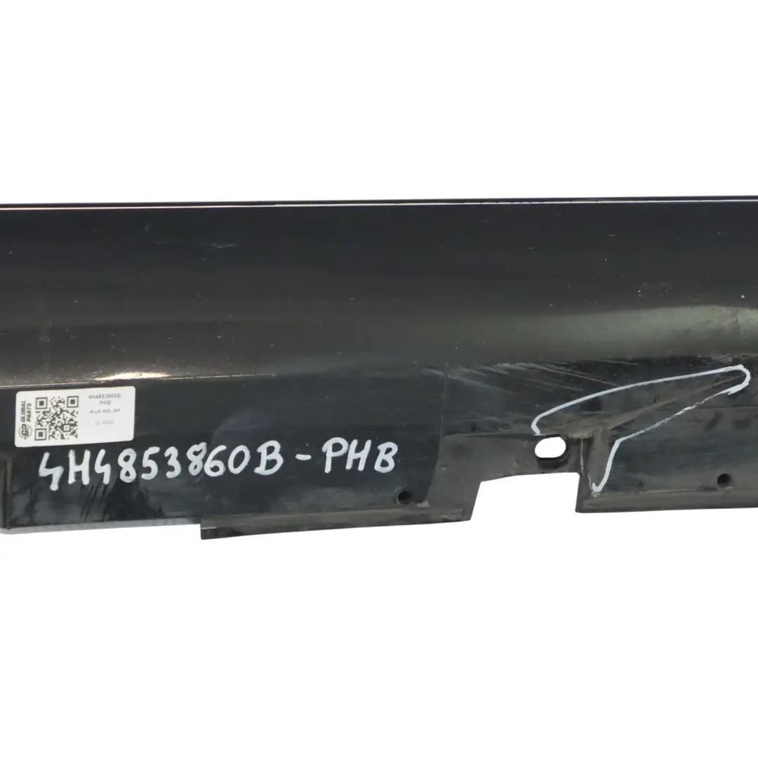 Audi A8 4H Jupe latérale droite Version longue Cache-seuil Phantom Black - Z9Y - SKU 4H4853860B-PHB - Numéro de pièce 4H4853860B