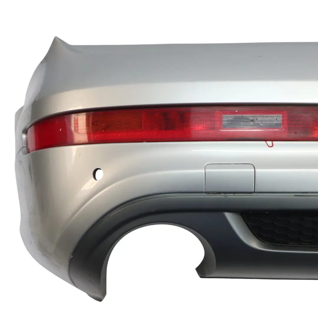 Bumper Trim Panel Covering Ice Silver Metallic - X7W to Audi Q7 4L Rear with Part number 4L0807303D Audi Q7 4L Rear Bumper Trim Panel Covering Ice Silver Metallic - X7W - SKU 4L0807303D-ICS - Part number 4L0807303D