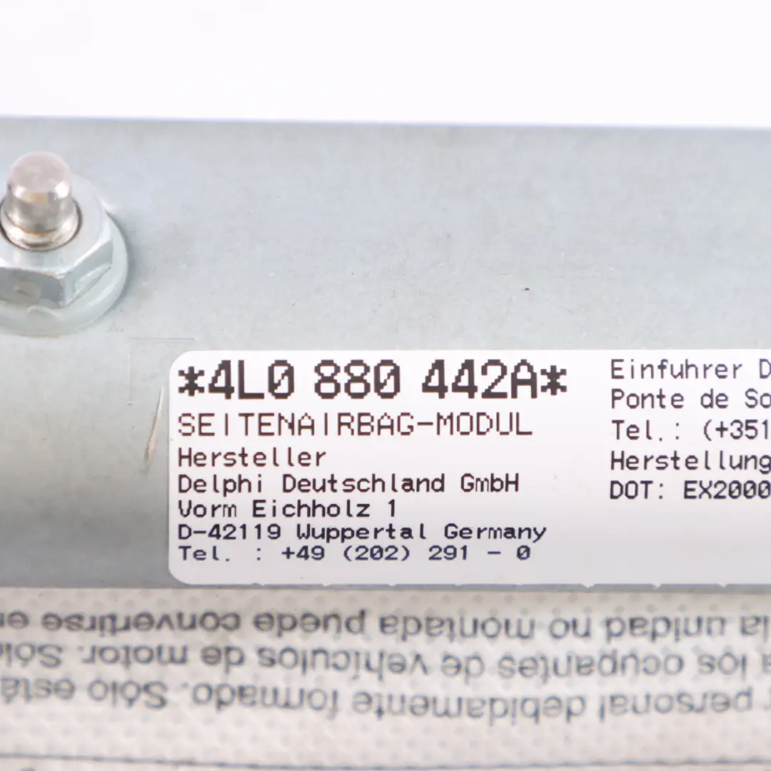 Audi Q7 4L Module D'Air De Siège Avant Droit Côté Conducteur - SKU 4L0880442A - Numéro de pièce 4L0880442A