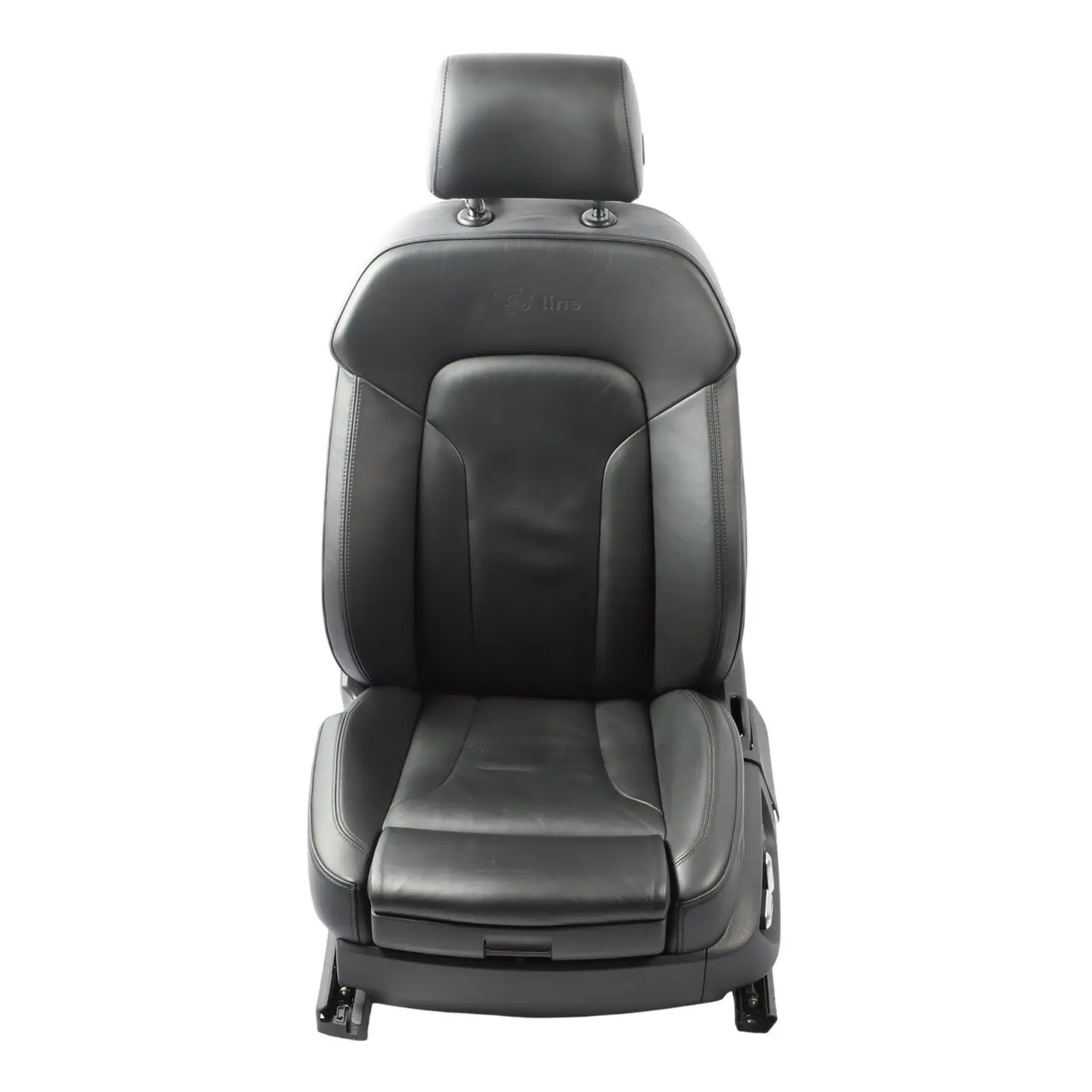 Audi Q7 4L Asiento Delantero Izquierdo S-Line Calefactable Eléctrico Cuero Negro