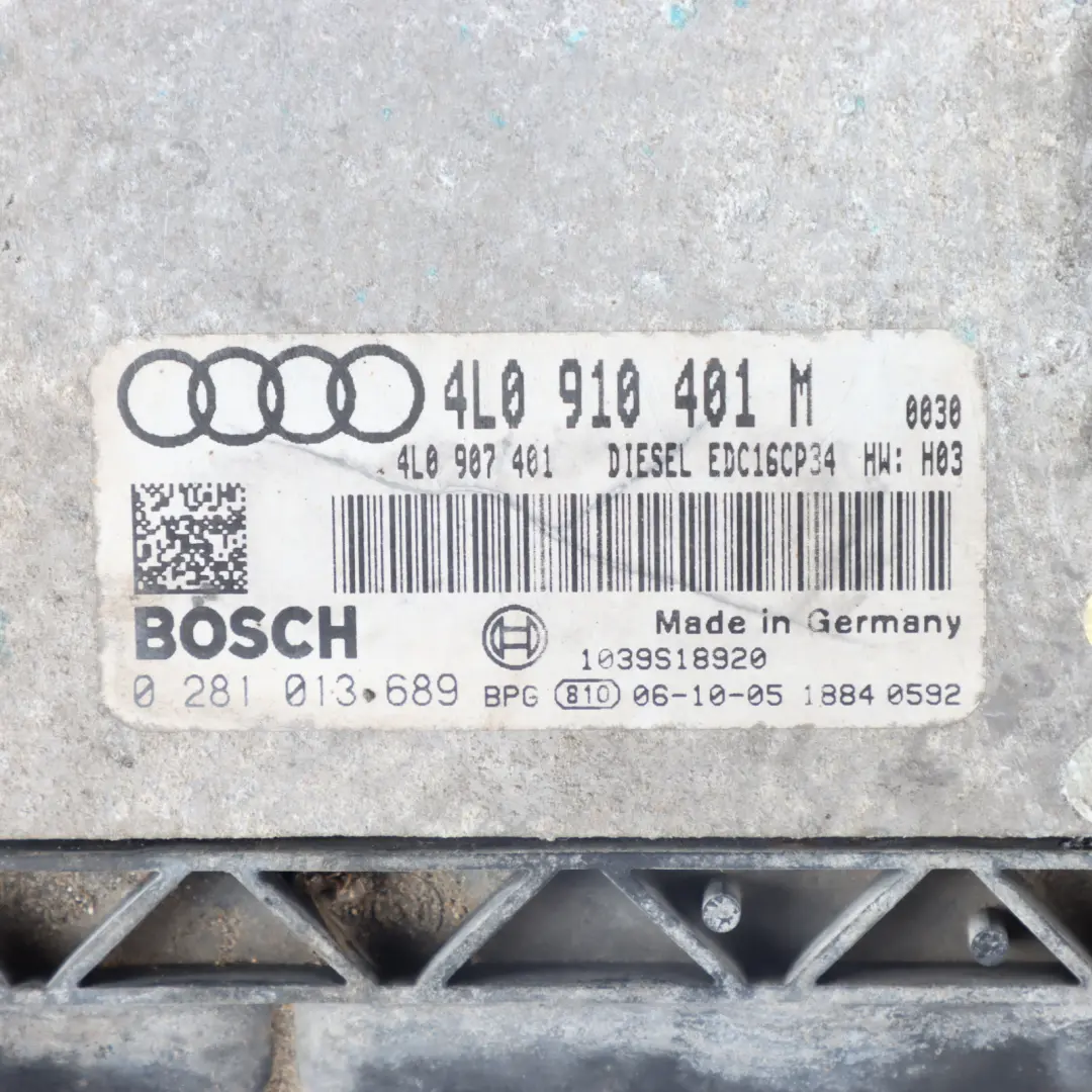 233HP Motor Steuergerät ECU 4L0910401T Automatik für Audi Q7 4L 3.0 TDI BUG mit Teilenummer 4L0910401M Audi Q7 4L 3.0 TDI BUG 233HP Motor Steuergerät ECU 4L0910401T Automatik - SKU 4L0910401M - Teilenummer 4L0910401M