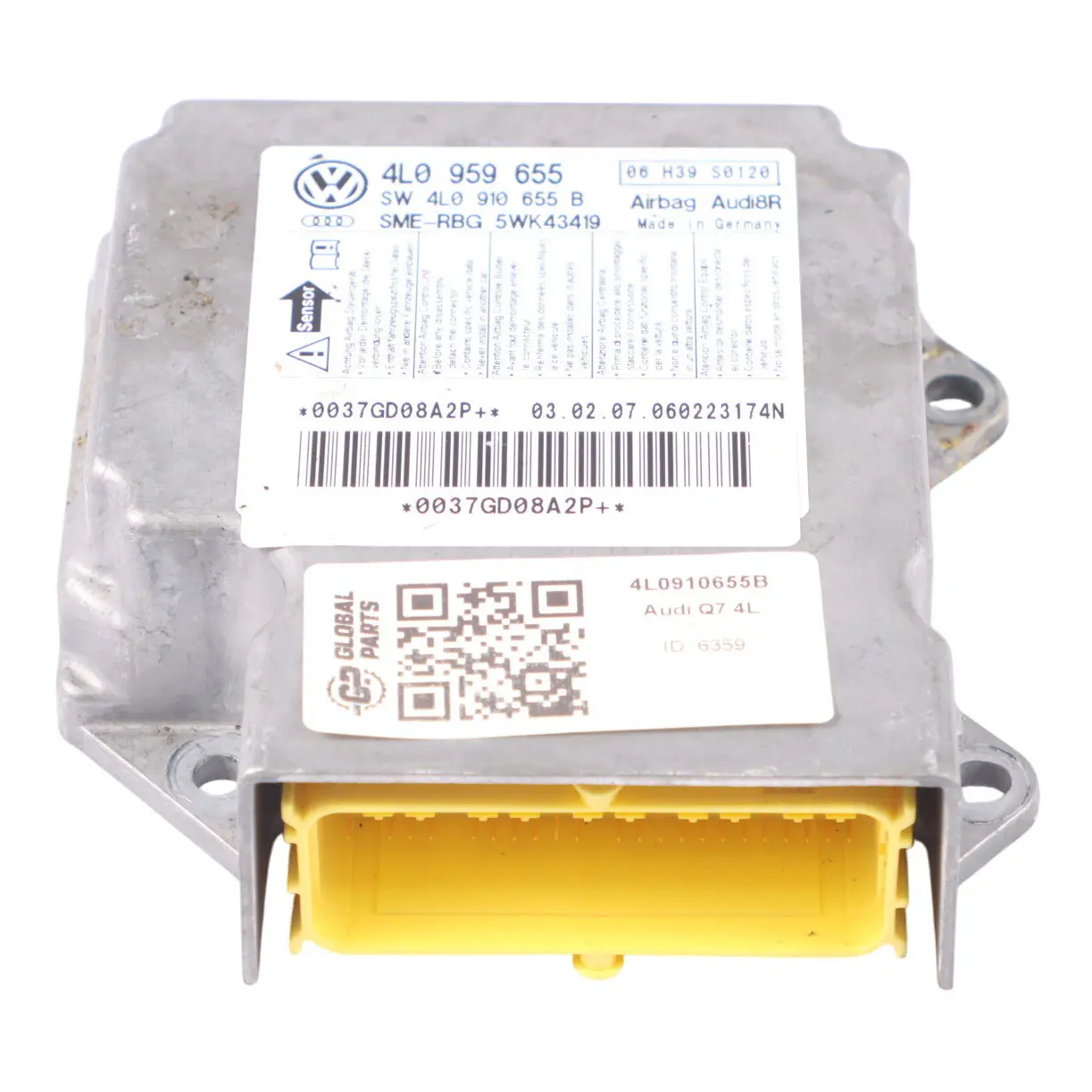 Audi Q7 4L ECU Air Module Control Unit Crash Impact Sensor 4L0910655B