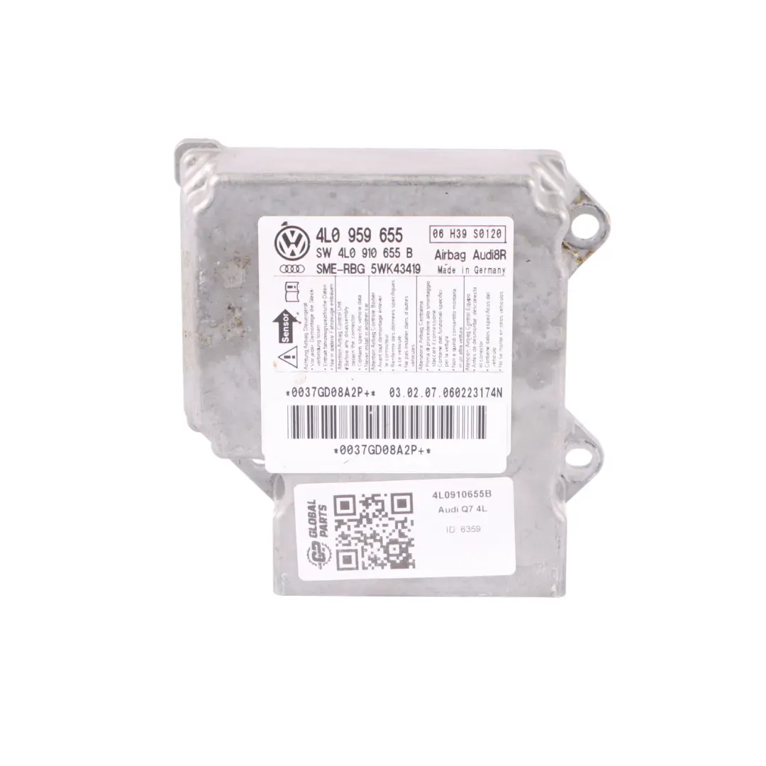 Unidad control módulo aire ECU Audi Q7 4L Sensor de impacto de choque para con número de pieza 4L0910655B Unidad control módulo aire ECU Audi Q7 4L Sensor de impacto de choque - SKU 4L0910655B - Número de pieza 4L0910655B
