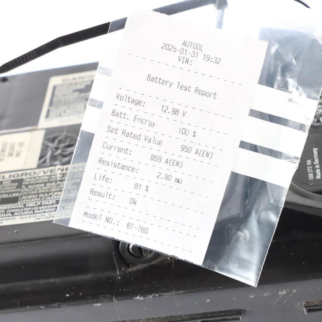 Audi A4 B7 A5 8T Q7 4L Car Battery Varta AGM 105Ah 580A - SKU 4L0915105 - Part number 4L0915105