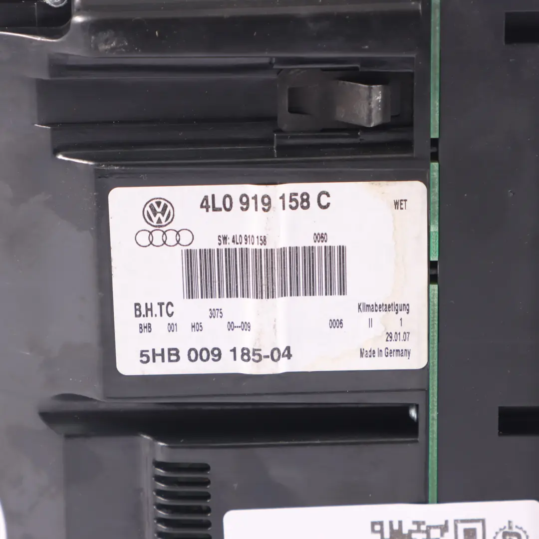 Audi Q7 4L Unité commande panneau chauffage climatisation arrière - SKU 4L0919158C - Numéro de pièce 4L0919158C