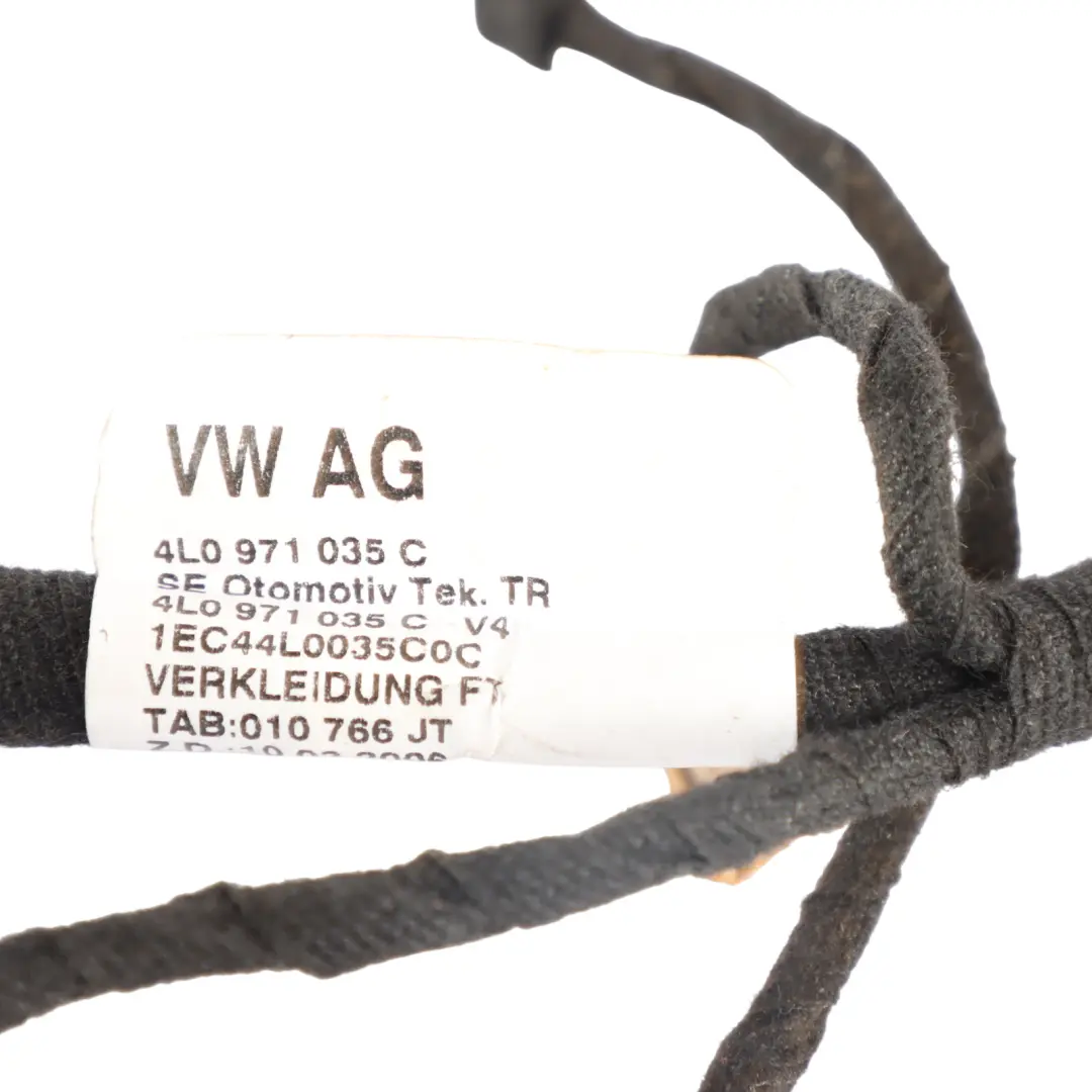 Door Card Wiring Harness Cable Loom Front Driver's Side 4L0971035C to Audi Q7 4L with Part number 4L0971035G Audi Q7 4L Door Card Wiring Harness Cable Loom Front Driver's Side 4L0971035C - SKU 4L0971035G - Part number 4L0971035G