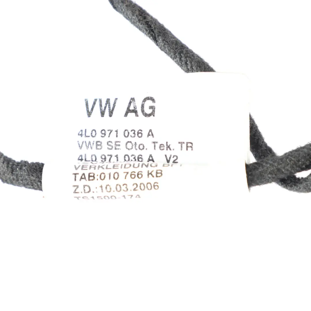 Audi Q7 4L Door Card Wiring Harness Cable Loom Front Passenger Side - SKU 4L0971036A - Part number 4L0971036A