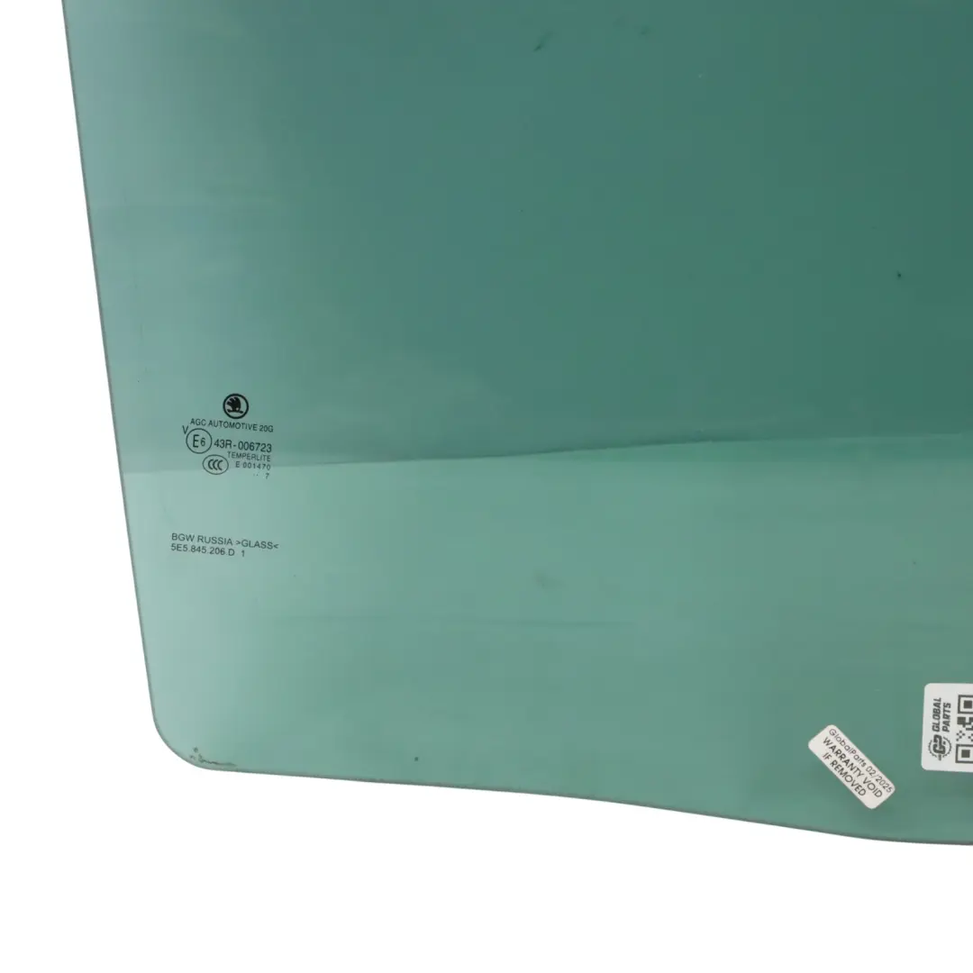 Vitre De Porte Arrière Skoda Octavia 5E Sedan AS3 Droite - SKU 5E5845206A - Numéro de pièce 5E5845206A