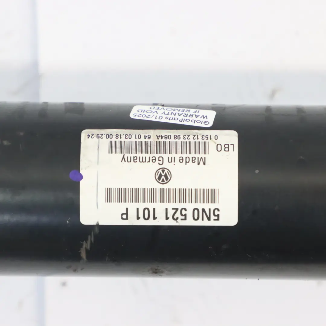 Propshaft Drive Shaft Manual Transmission to Audi Q3 8U VW Tiguan with Part number 5N0521101P Audi Q3 8U VW Tiguan Propshaft Drive Shaft Manual Transmission - SKU 5N0521101P - Part number 5N0521101P