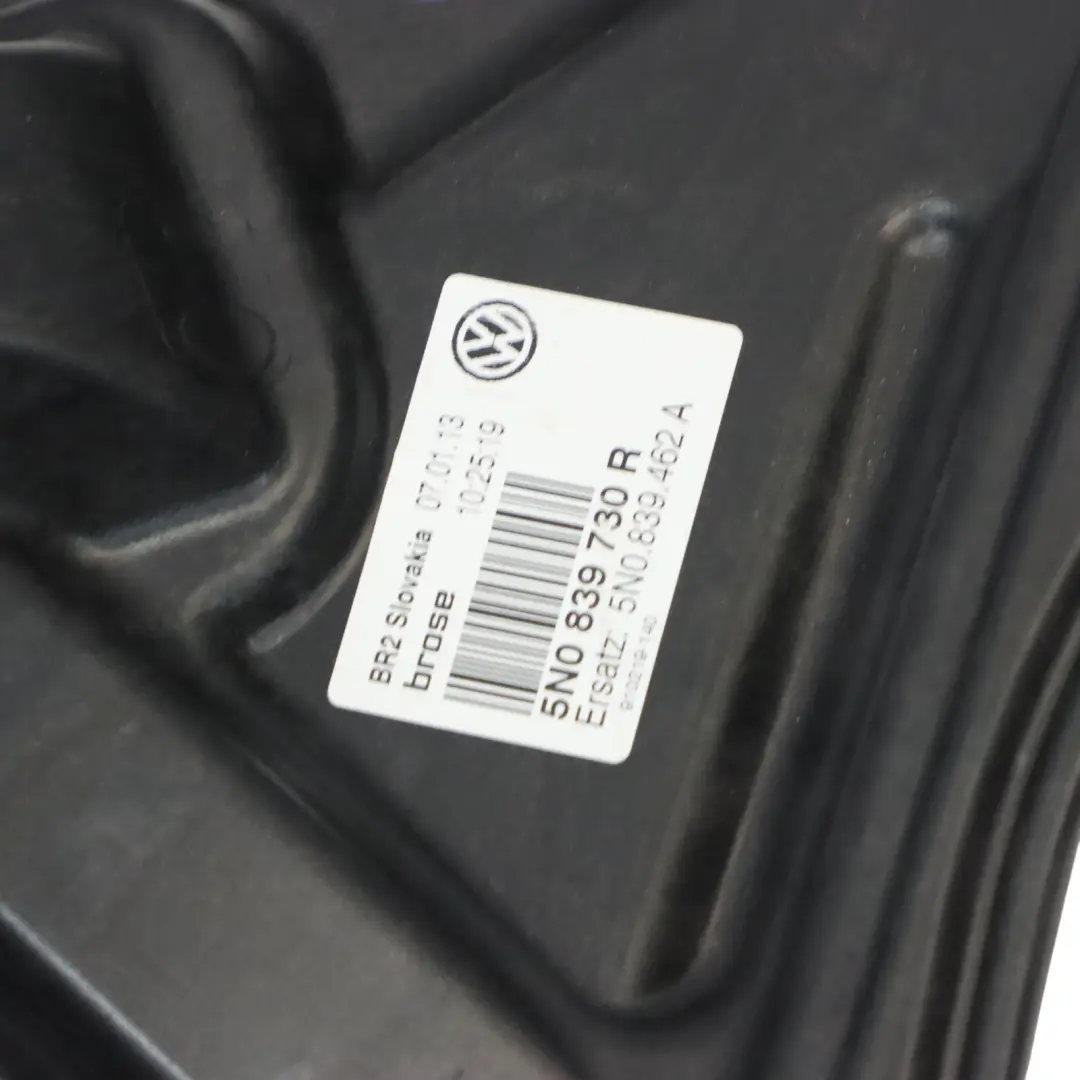 VW Tiguan 5N Lève-Vitre Porte Arrière Droite Mécanisme Régulateur - SKU 5N0839462A-1 - Numéro de pièce 5N0839462A