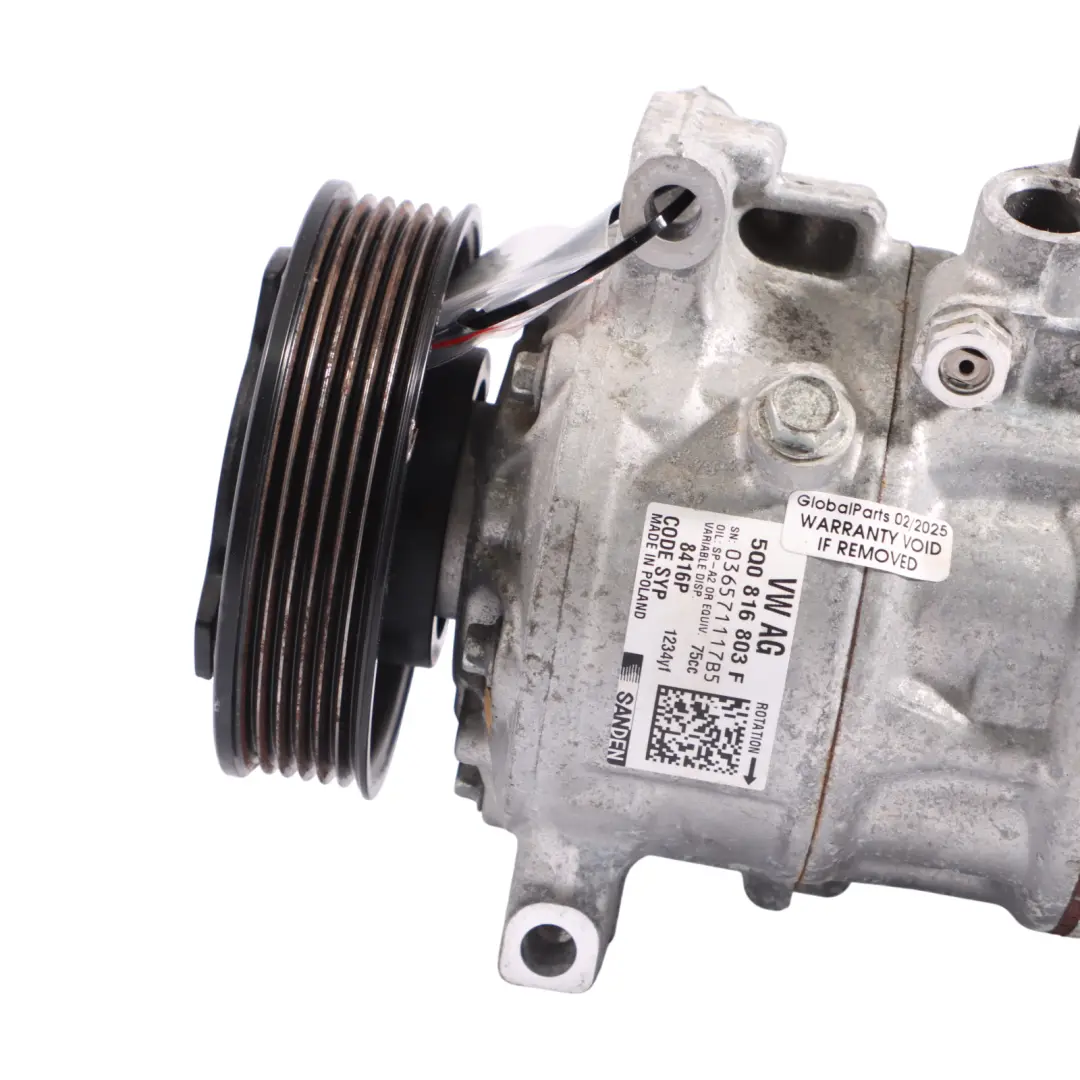 Condizionata Pompa A/C per Volkswagen Audi Seat Skoda Compressore Aria con numero di parte 5Q0816803D Volkswagen Audi Seat Skoda Compressore Aria Condizionata Pompa A/C - SKU 5Q0816803D - Numero di parte 5Q0816803D