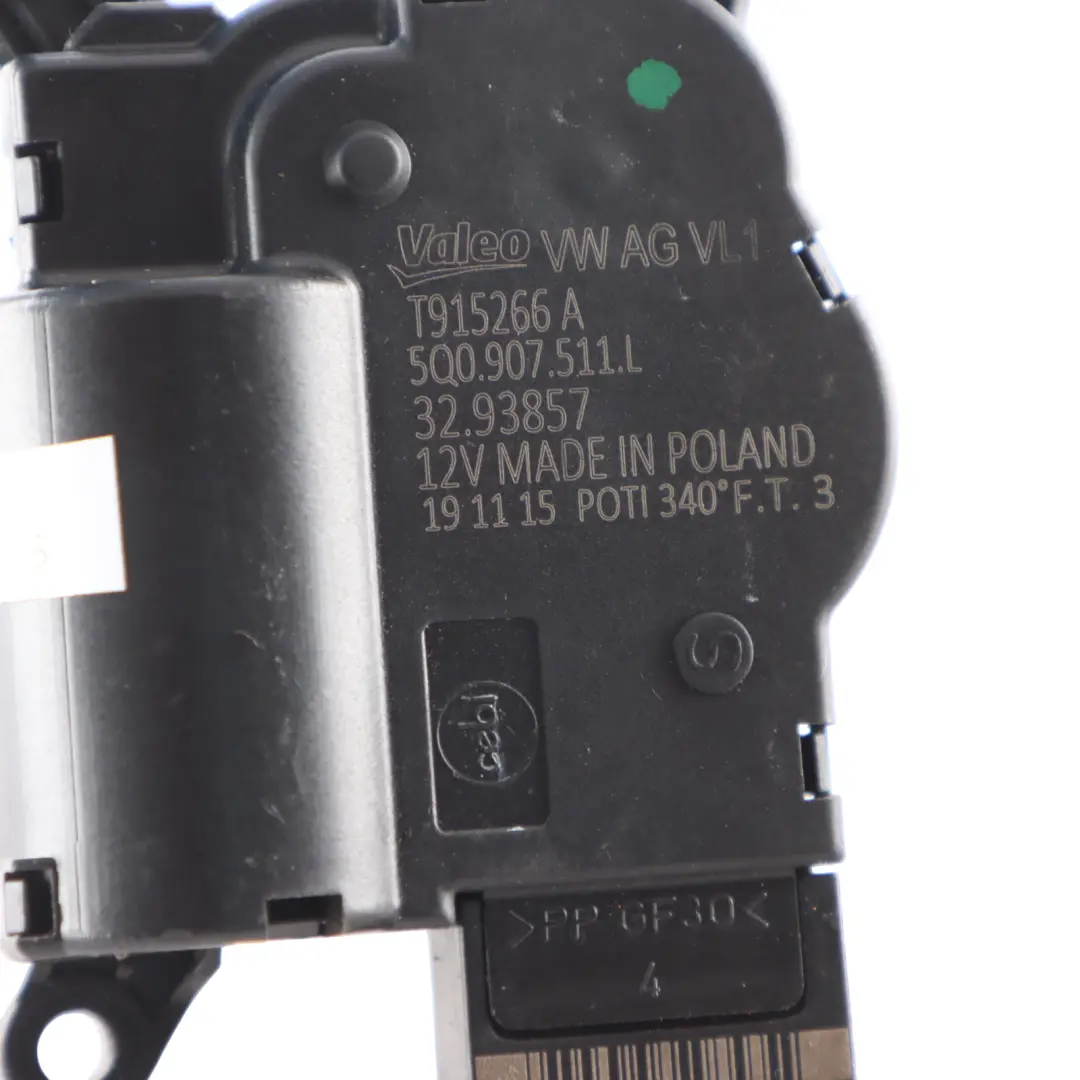 Interior Heater Blower Flap Motor Actuator Unit to Audi Q3 8U with Part number 5Q0907511L Audi Q3 8U Interior Heater Blower Flap Motor Actuator Unit - SKU 5Q0907511L - Part number 5Q0907511L