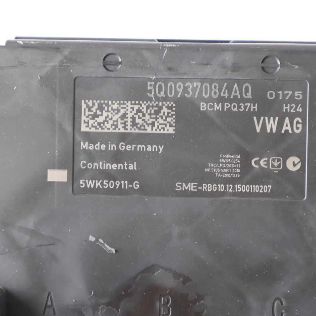 Audi A3 8V Unidad de confort Módulo BCM Unidad ECU 5Q0937084AJ - SKU 5Q0937084AQ - Número de pieza 5Q0937084AQ