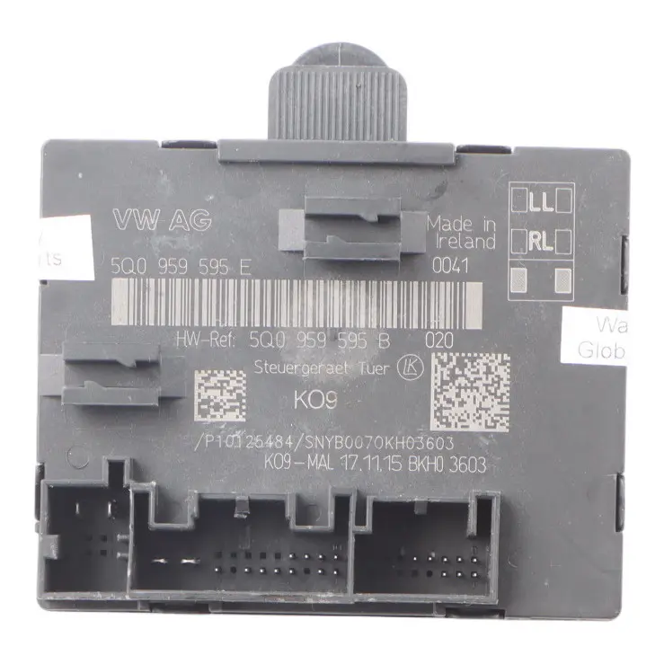 Unidad De Módulo De Control Puerta ECU Trasera Izquierda para Audi A3 8V con número de pieza 5Q0959595E Audi A3 8V Unidad De Módulo De Control Puerta ECU Trasera Izquierda - SKU 5Q0959595E - Número de pieza 5Q0959595E