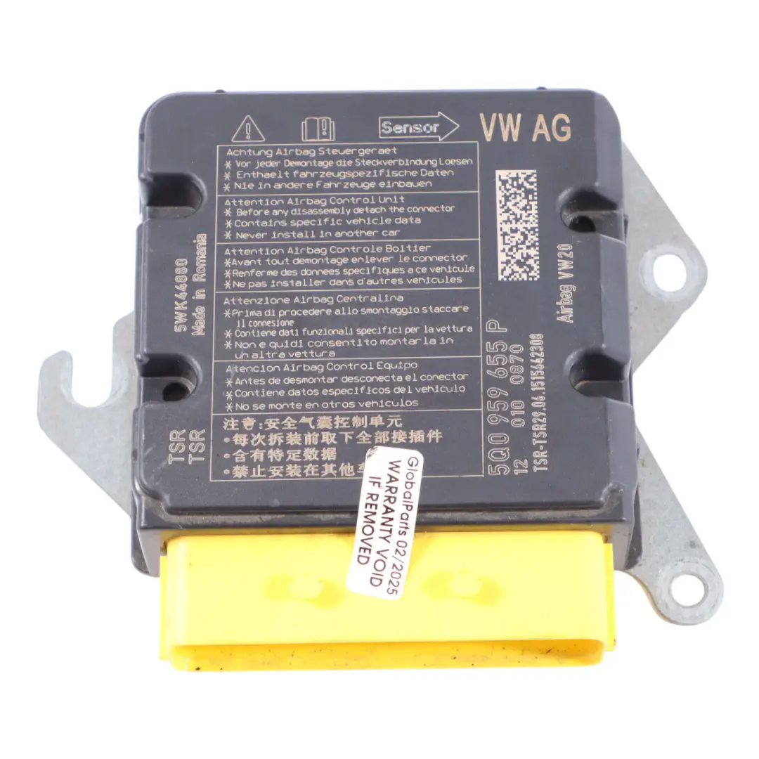 Modulo aria ECU Unità controllo Sensore di impatto per Audi TT FV con numero di parte 5Q0959655P Audi TT FV Modulo aria ECU Unità controllo Sensore di impatto - SKU 5Q0959655P - Numero di parte 5Q0959655P