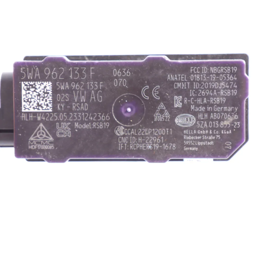 Audi Volkswagen Seat Keyless Entry Module Aerial Antenna - SKU 5WA962133F - Part number 5WA962133F