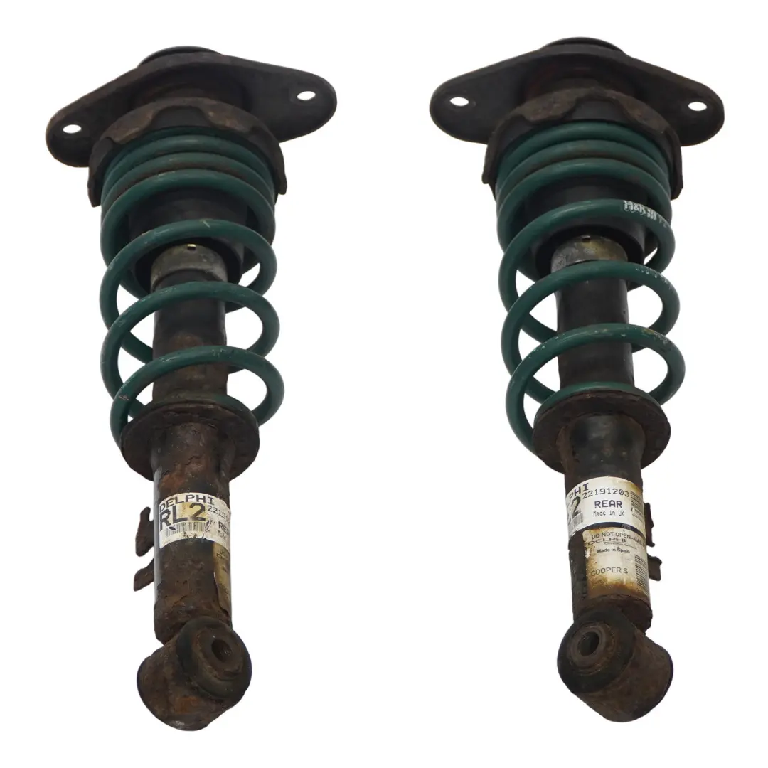 Amortiguador de suspensión trasera izquierdo y derecho para Set para Mini R53 con número de pieza 6768158 Mini R53 Amortiguador de suspensión trasera izquierdo y derecho para Set - SKU 6768158-2 - Número de pieza 6768158