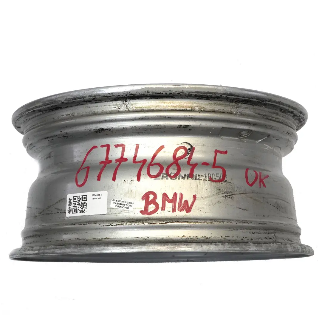 Alloy Wheel Rim 16" V-spoke 229 ET:44 7J to BMW E81 E82 E87 E88 with Part number 6774684 BMW E81 E82 E87 E88 Alloy Wheel Rim 16" V-spoke 229 ET:44 7J - SKU 6774684-5 - Part number 6774684