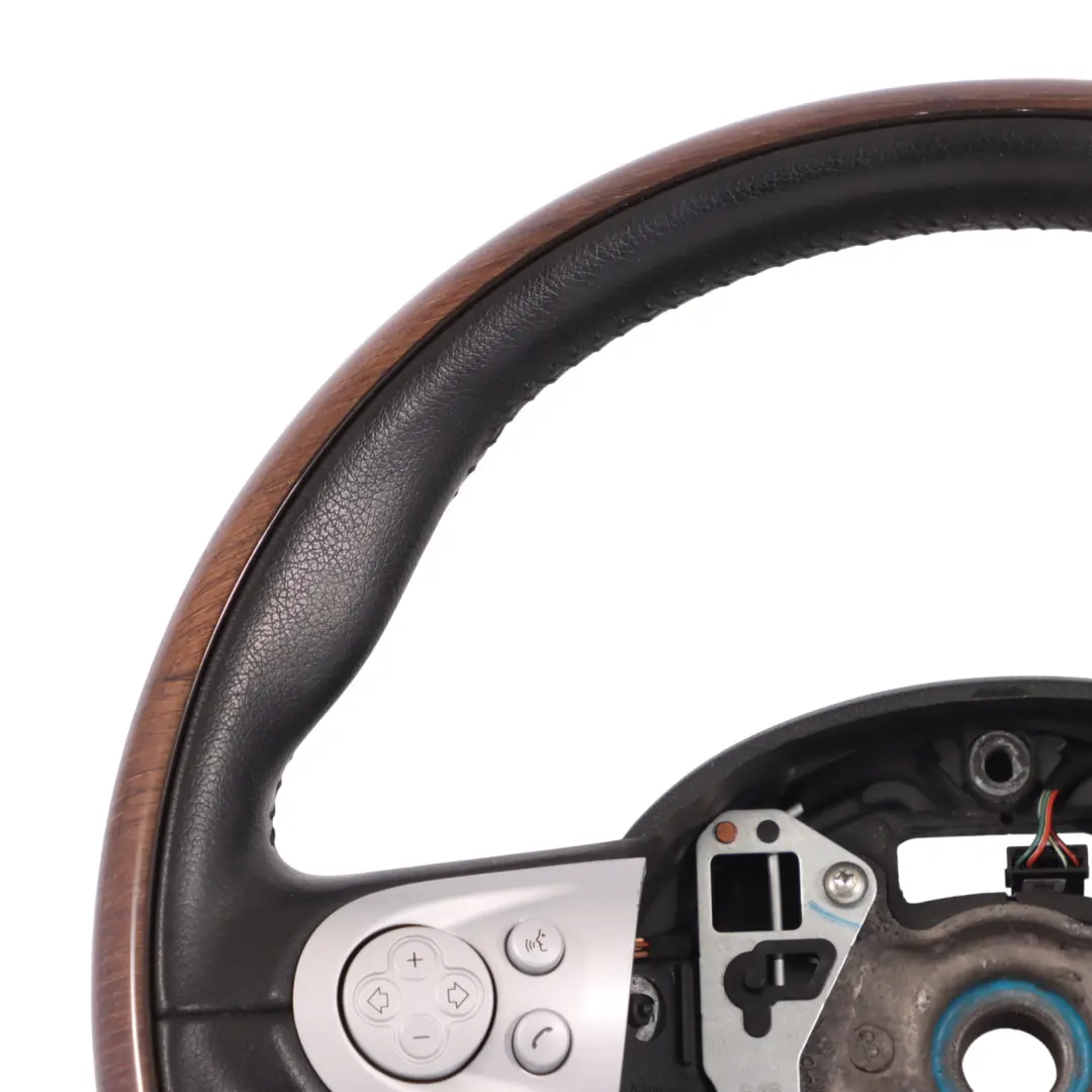 Legno / Pelle Nera Sport Multifunzione per Volante Mini Cooper R56 R55 R57 con numero di parte 6783354 Volante Mini Cooper R56 R55 R57 Legno / Pelle Nera Sport Multifunzione - SKU 6783354 - Numero di parte 6783354