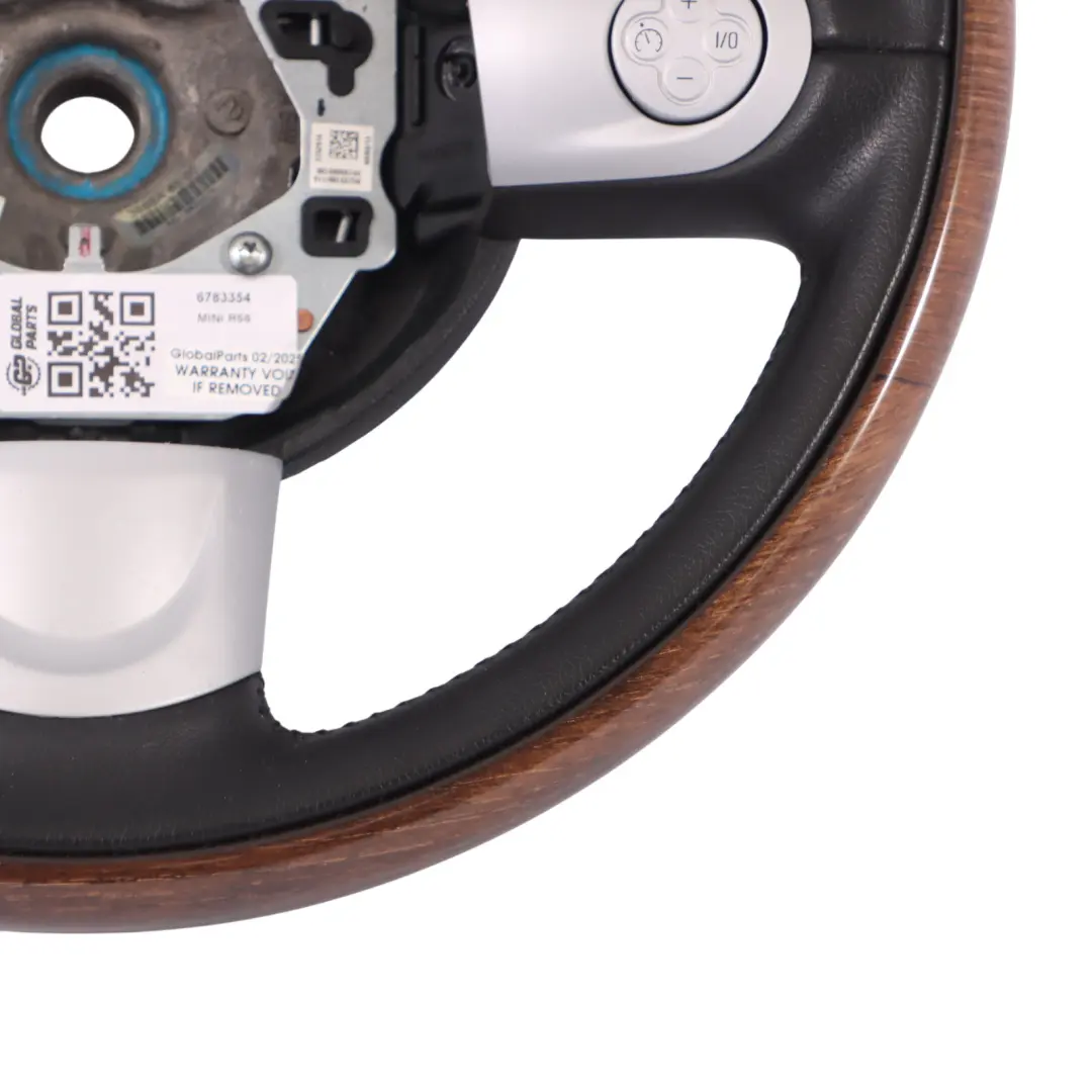 Volante Mini Cooper R56 R55 R57 Legno / Pelle Nera Sport Multifunzione - SKU 6783354 - Numero di parte 6783354