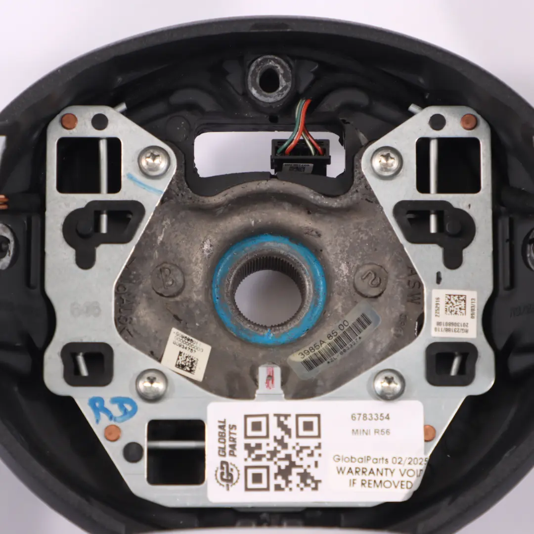 Steering Wheel Mini Cooper R56 R55 R57 Wood / Black Leather Sport Multifunction to with Part number 6783354 Steering Wheel Mini Cooper R56 R55 R57 Wood / Black Leather Sport Multifunction - SKU 6783354 - Part number 6783354