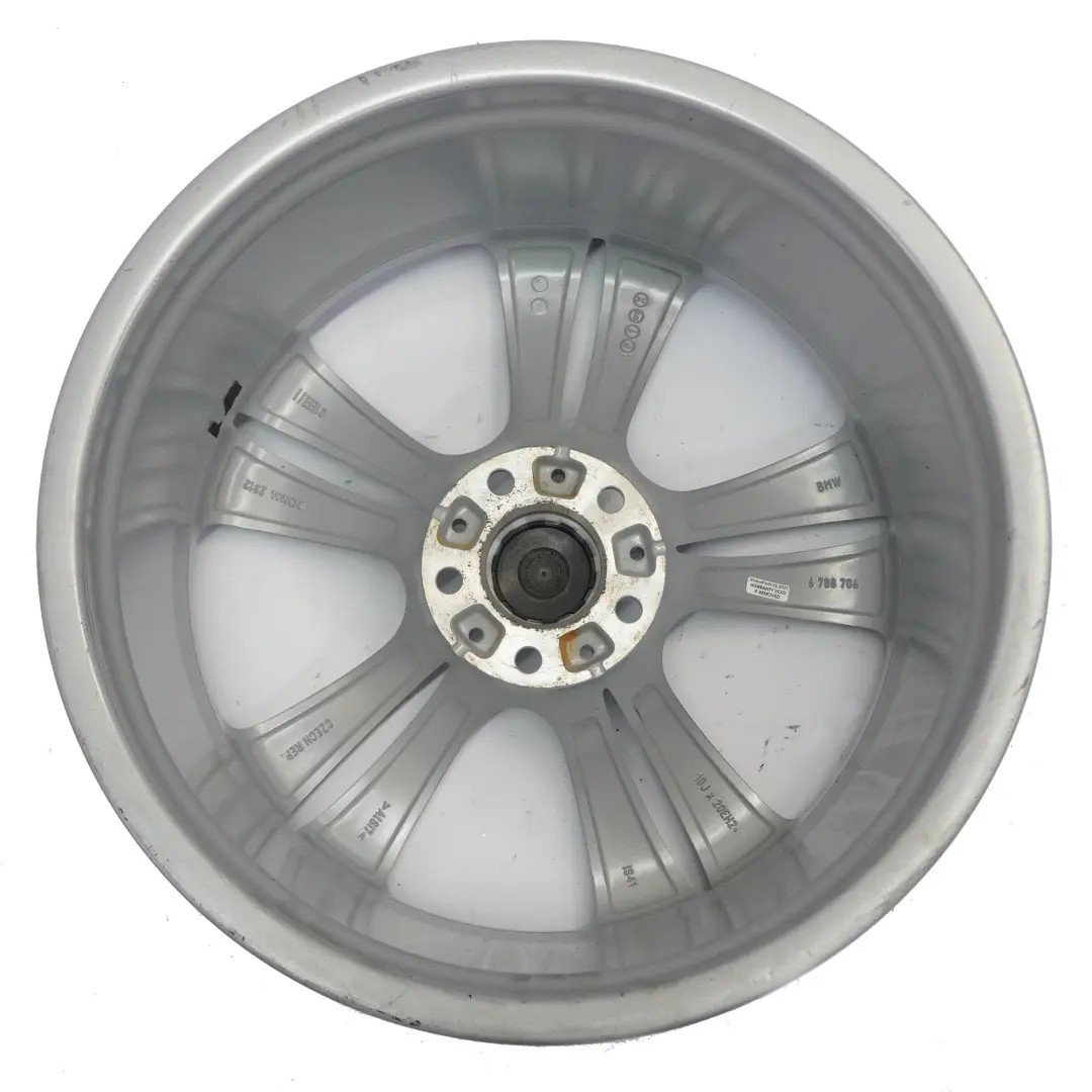 Silber Alu Felge Alufelge 20" Doppelspeiche 316 10J ET:41 für BMW F01 F07 mit Teilenummer 6788706 BMW F01 F07 Silber Alu Felge Alufelge 20" Doppelspeiche 316 10J ET:41 - SKU 6788706-1 - Teilenummer 6788706